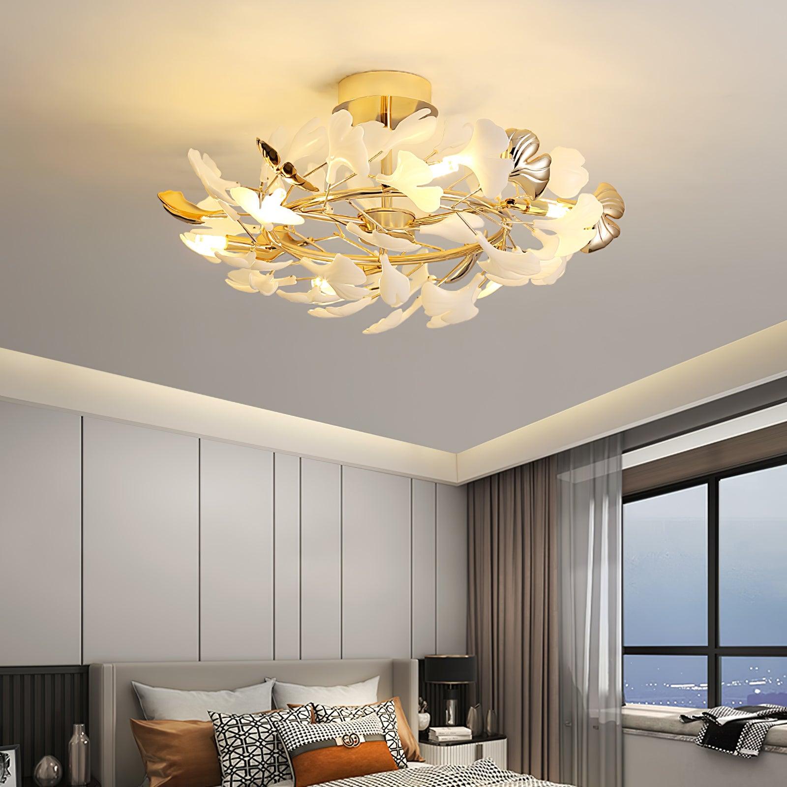 Artheel Plafonnier rotatif en céramique Gingko de style nordique haut de gamme