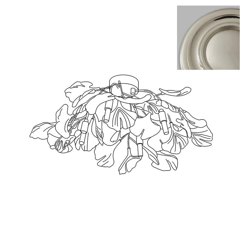 Callenne Plafonnier élégant en feuille de ginkgo