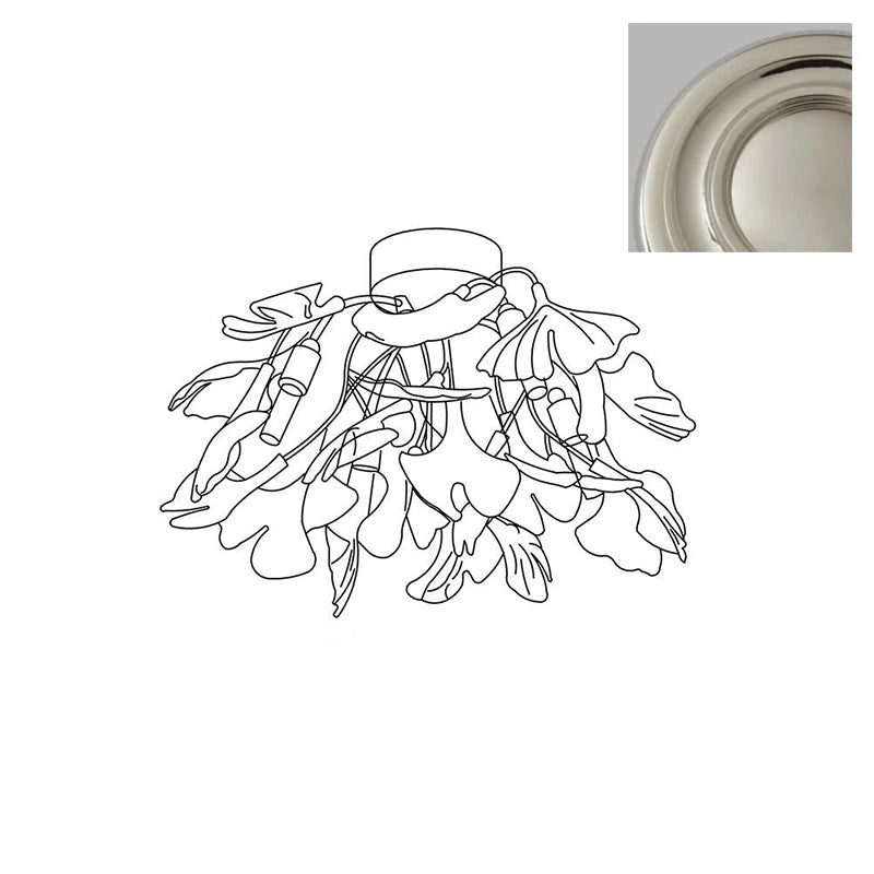 Callenne Plafonnier élégant en feuille de ginkgo
