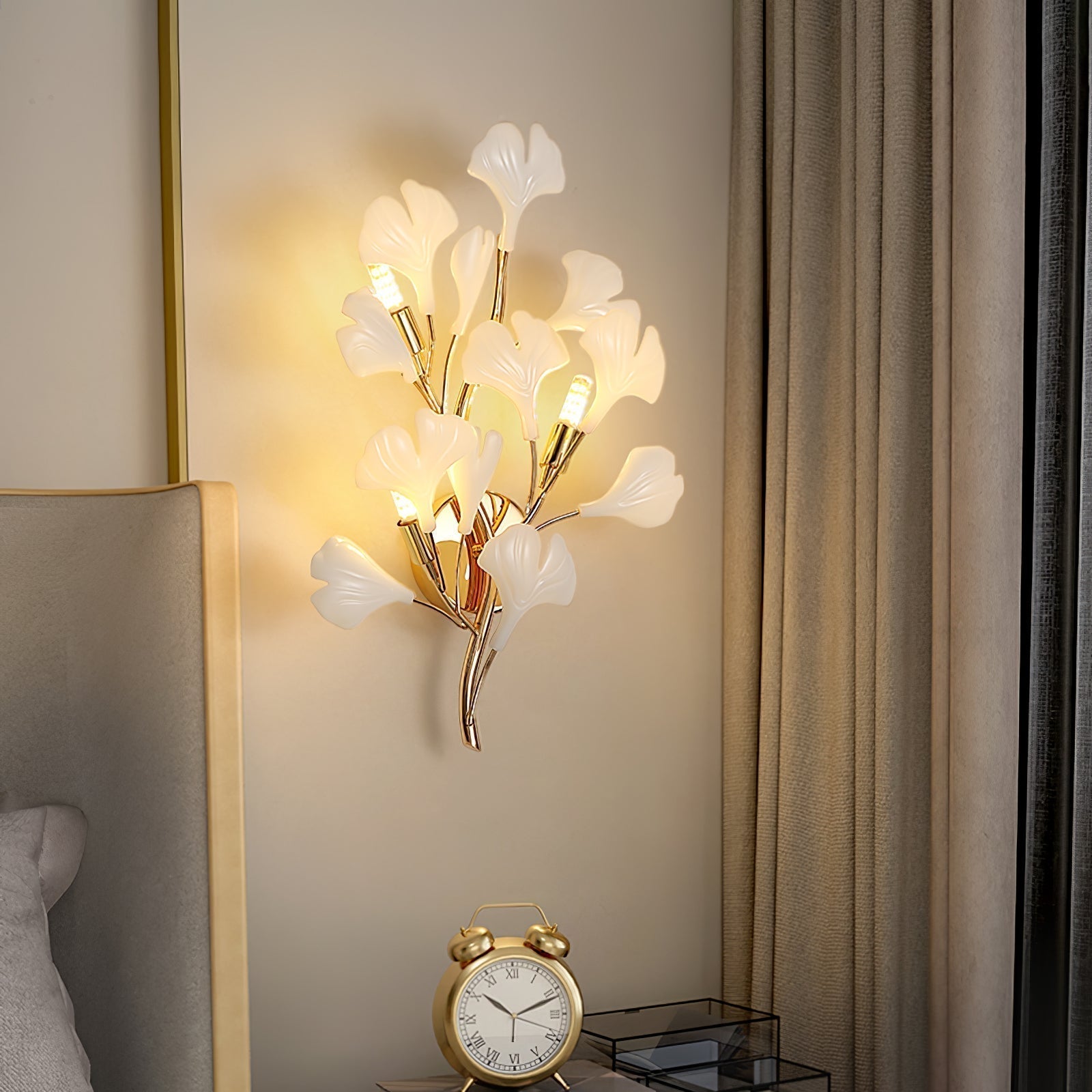 Wylie Applique Murale Postmoderne Luxe Gingko Céramique