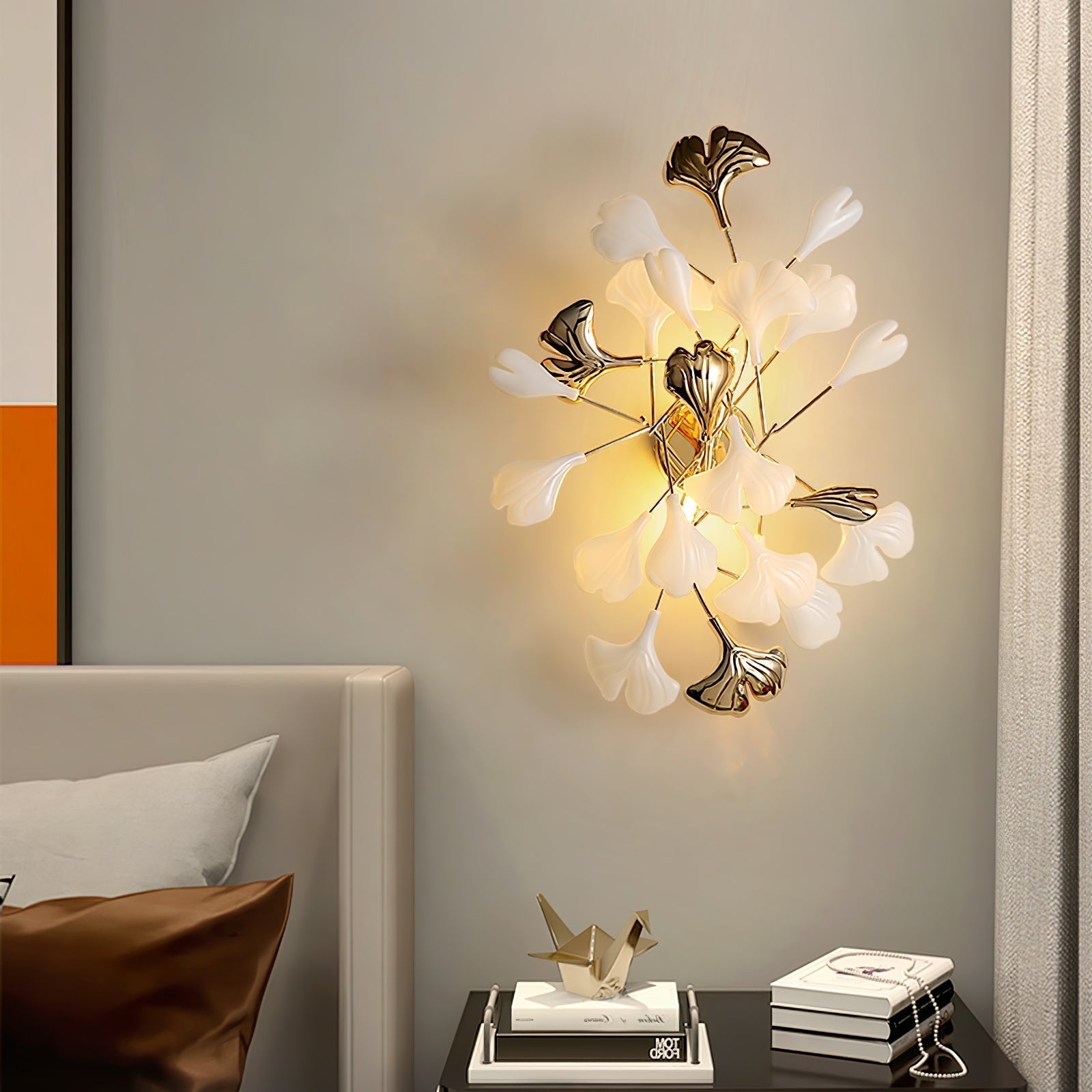 Wylie Applique Murale Postmoderne Luxe Gingko Céramique
