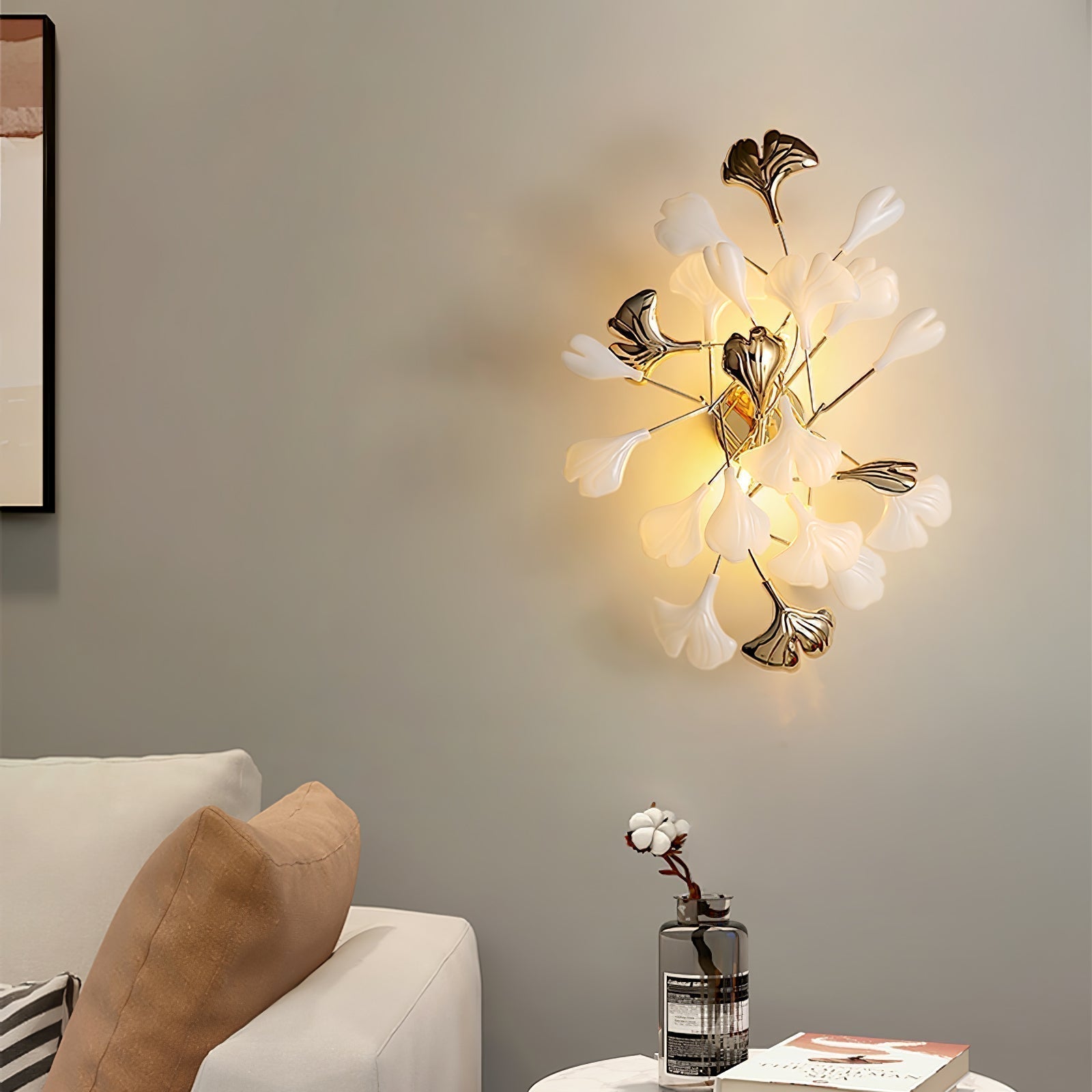 Wylie Applique Murale Postmoderne Luxe Gingko Céramique