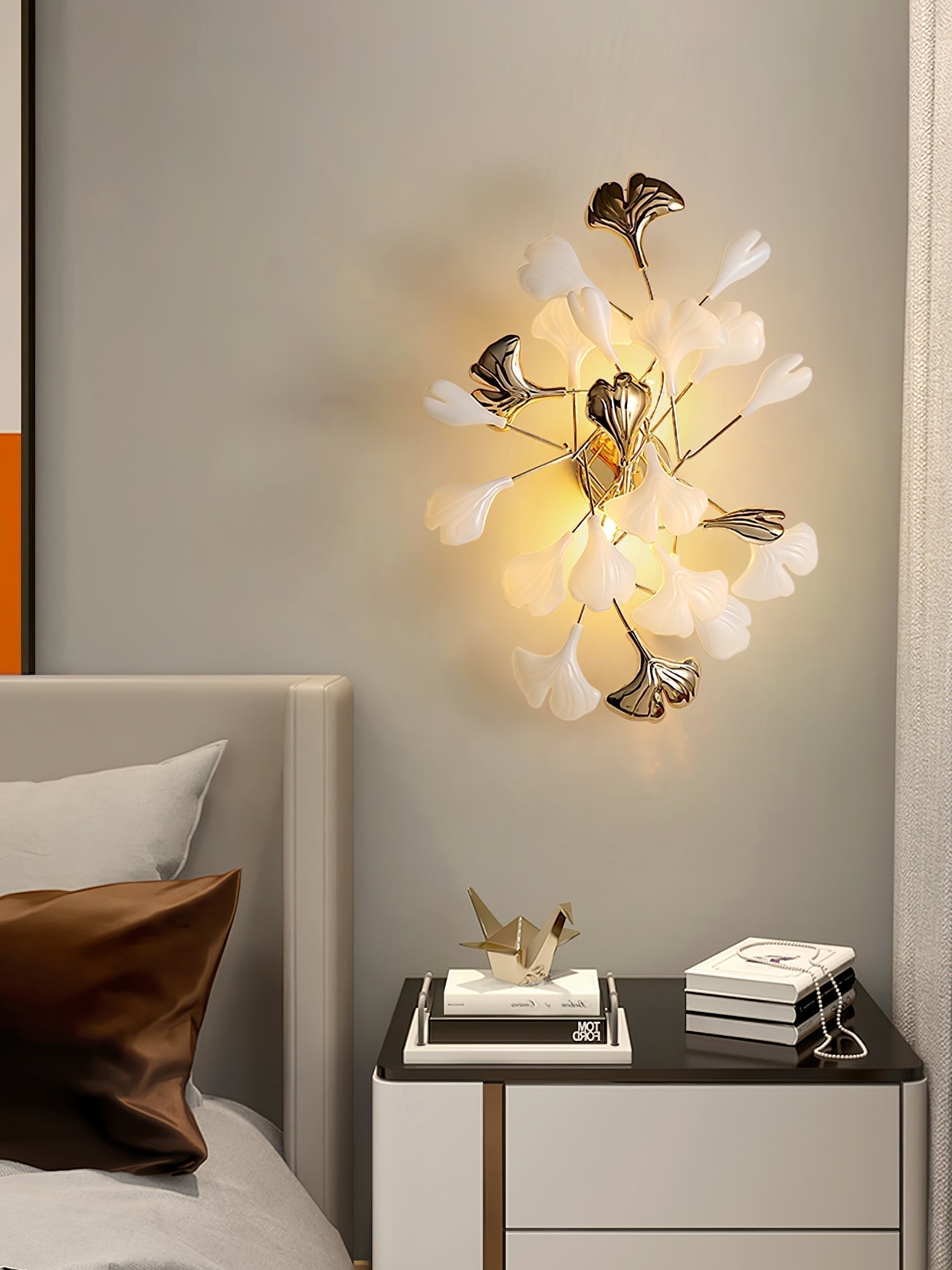 Wylie Applique Murale Postmoderne Luxe Gingko Céramique