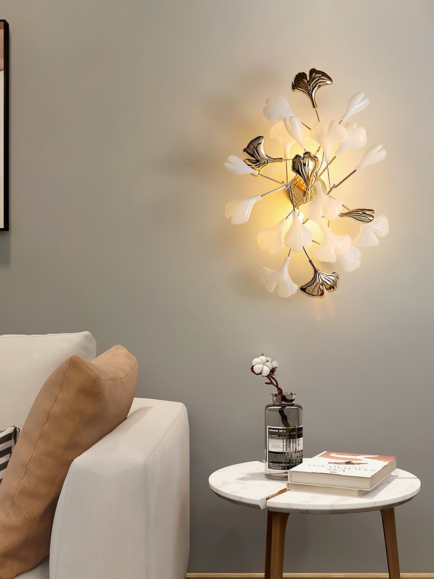 Wylie Applique Murale Postmoderne Luxe Gingko Céramique