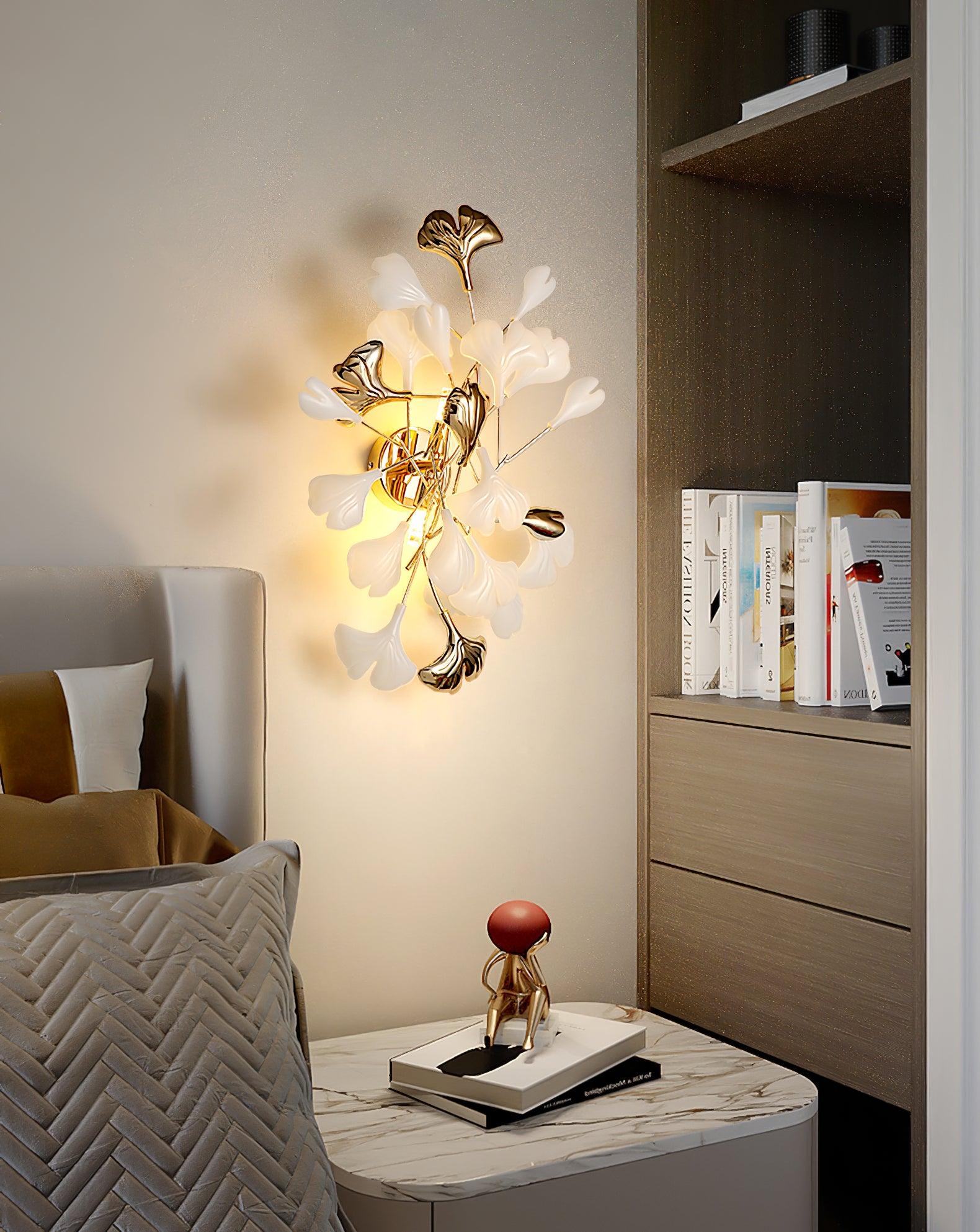 Wylie Applique Murale Postmoderne Luxe Gingko Céramique