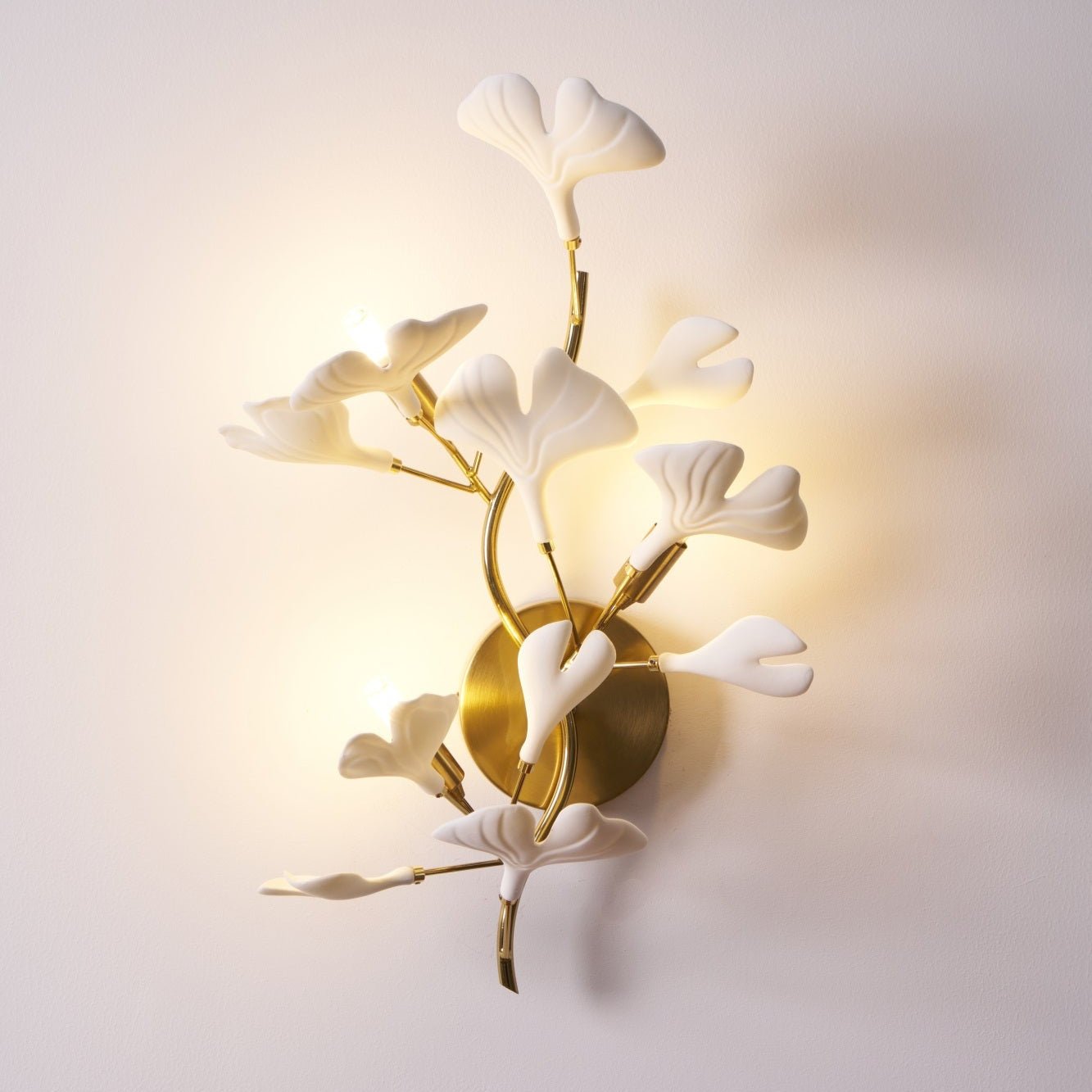 Wylie Applique Murale Postmoderne Luxe Gingko Céramique