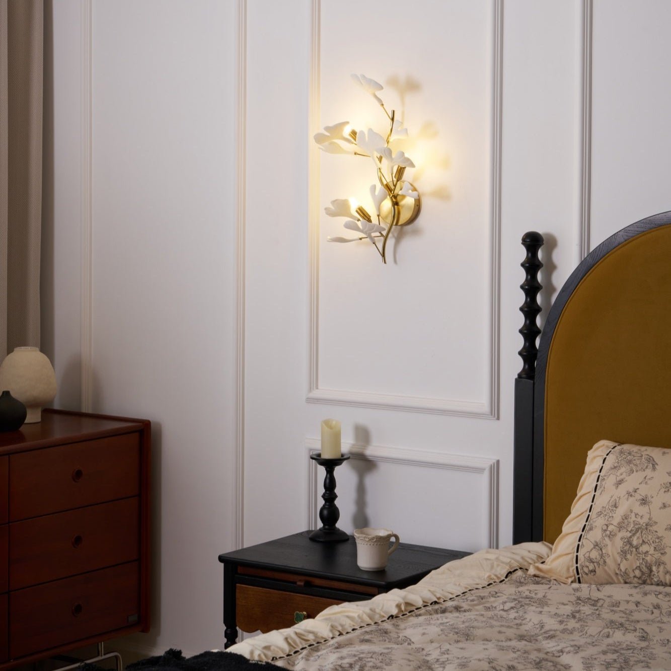 Wylie Applique Murale Postmoderne Luxe Gingko Céramique