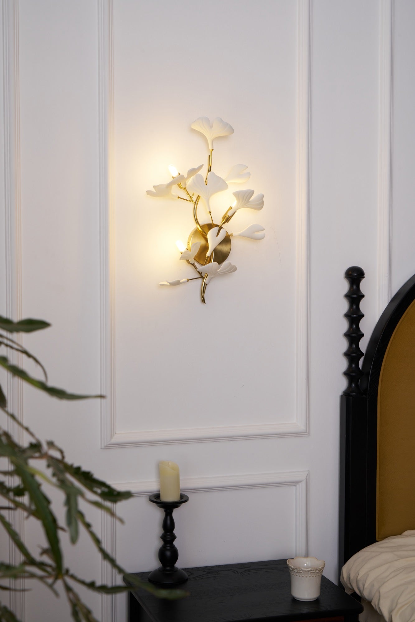 Wylie Applique Murale Postmoderne Luxe Gingko Céramique