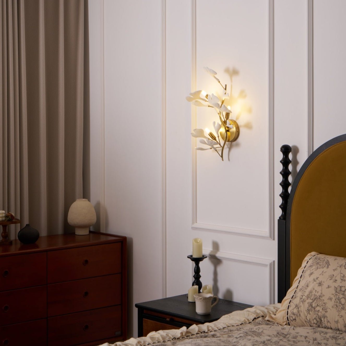 Wylie Applique Murale Postmoderne Luxe Gingko Céramique