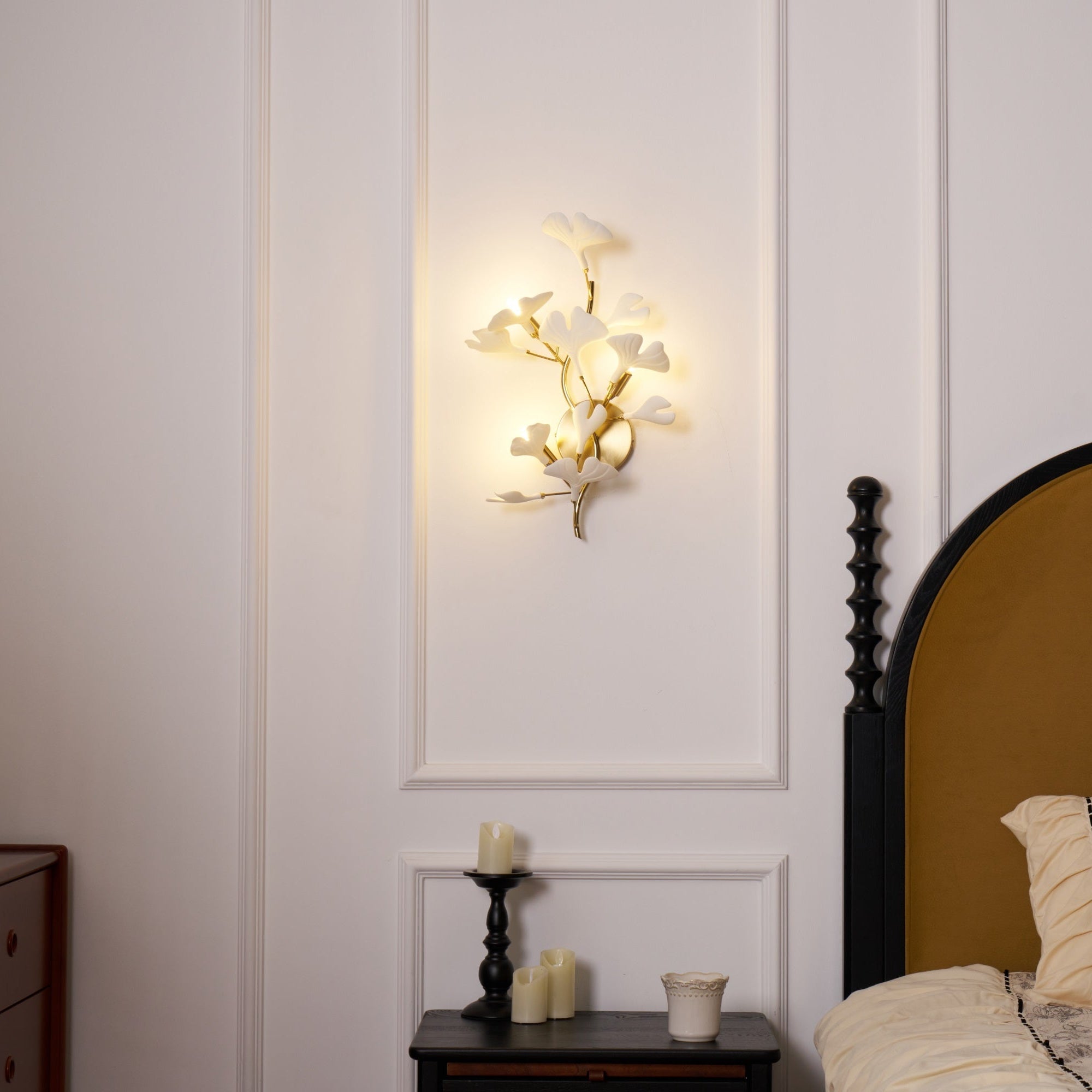 Wylie Applique Murale Postmoderne Luxe Gingko Céramique