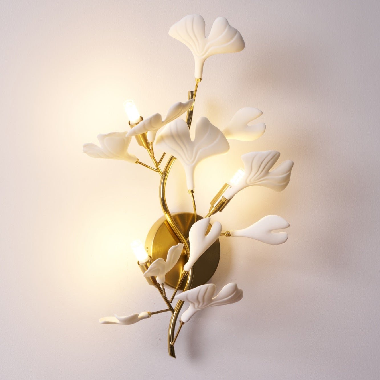 Wylie Applique Murale Postmoderne Luxe Gingko Céramique