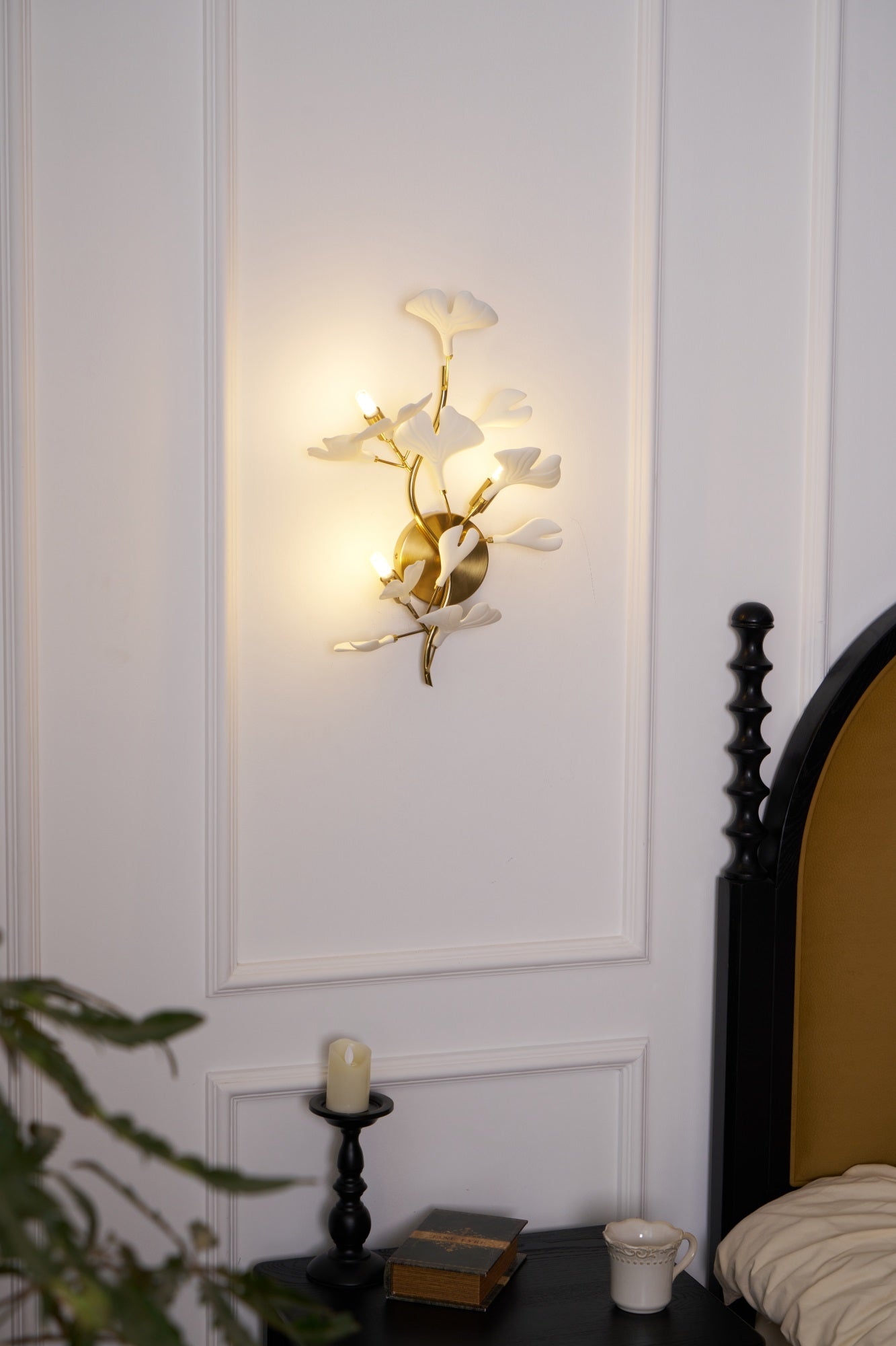 Wylie Applique Murale Postmoderne Luxe Gingko Céramique