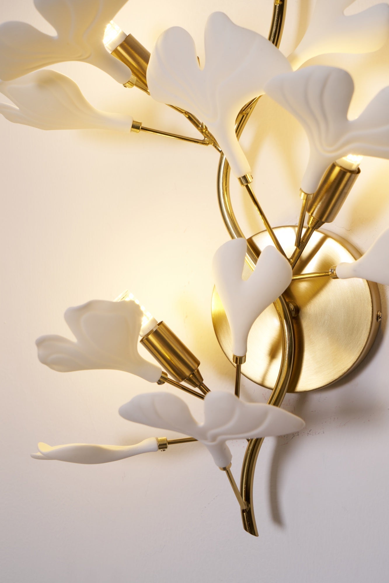 Wylie Applique Murale Postmoderne Luxe Gingko Céramique