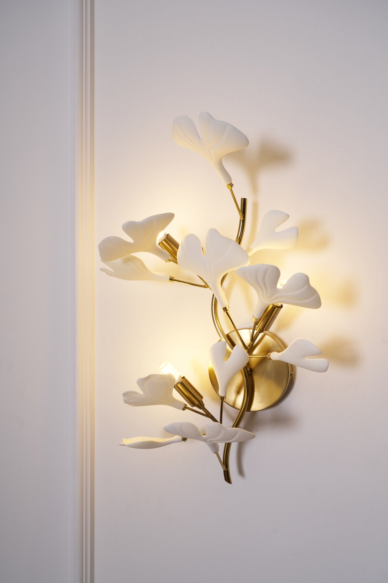 Wylie Applique Murale Postmoderne Luxe Gingko Céramique