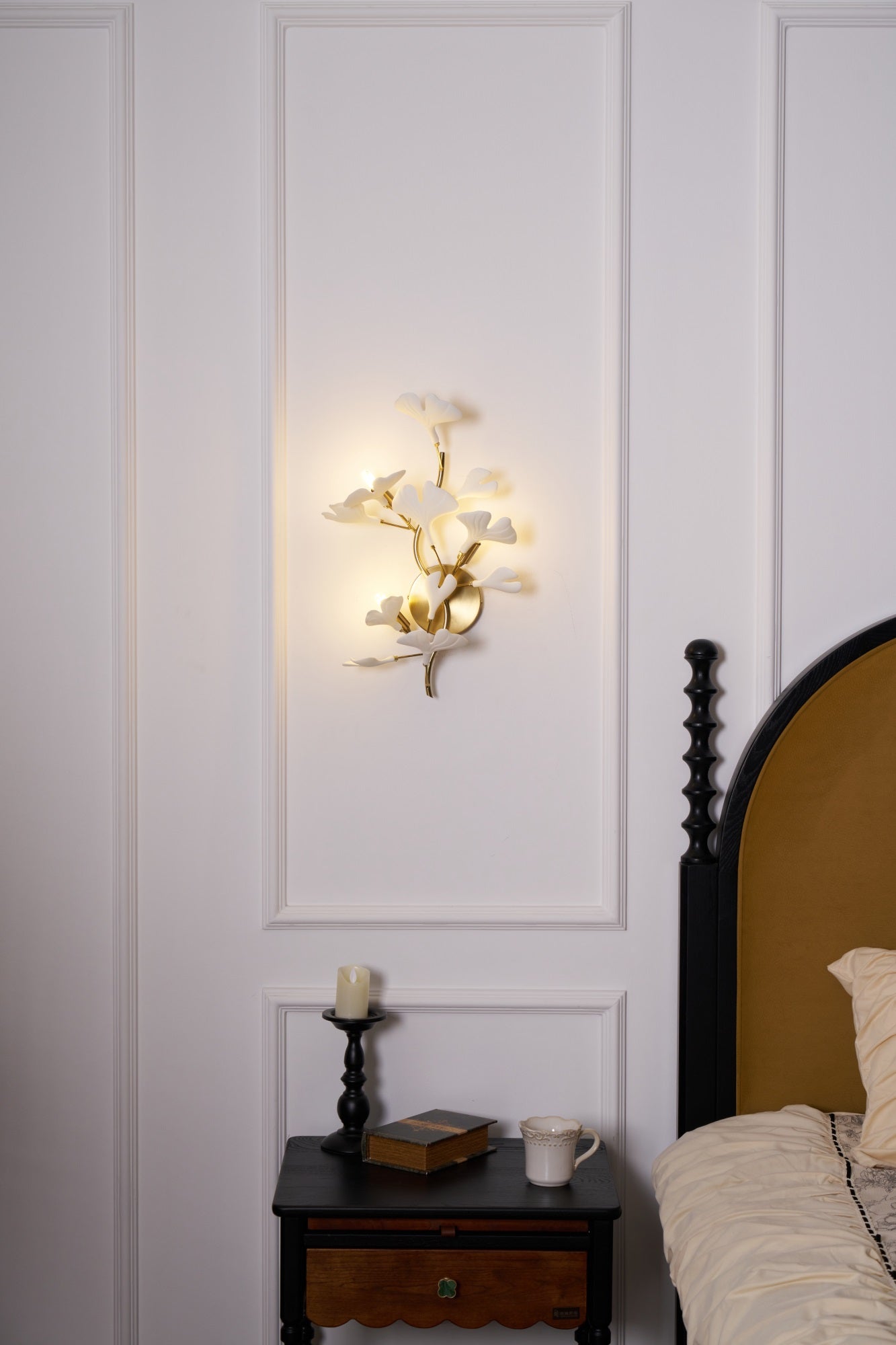 Wylie Applique Murale Postmoderne Luxe Gingko Céramique