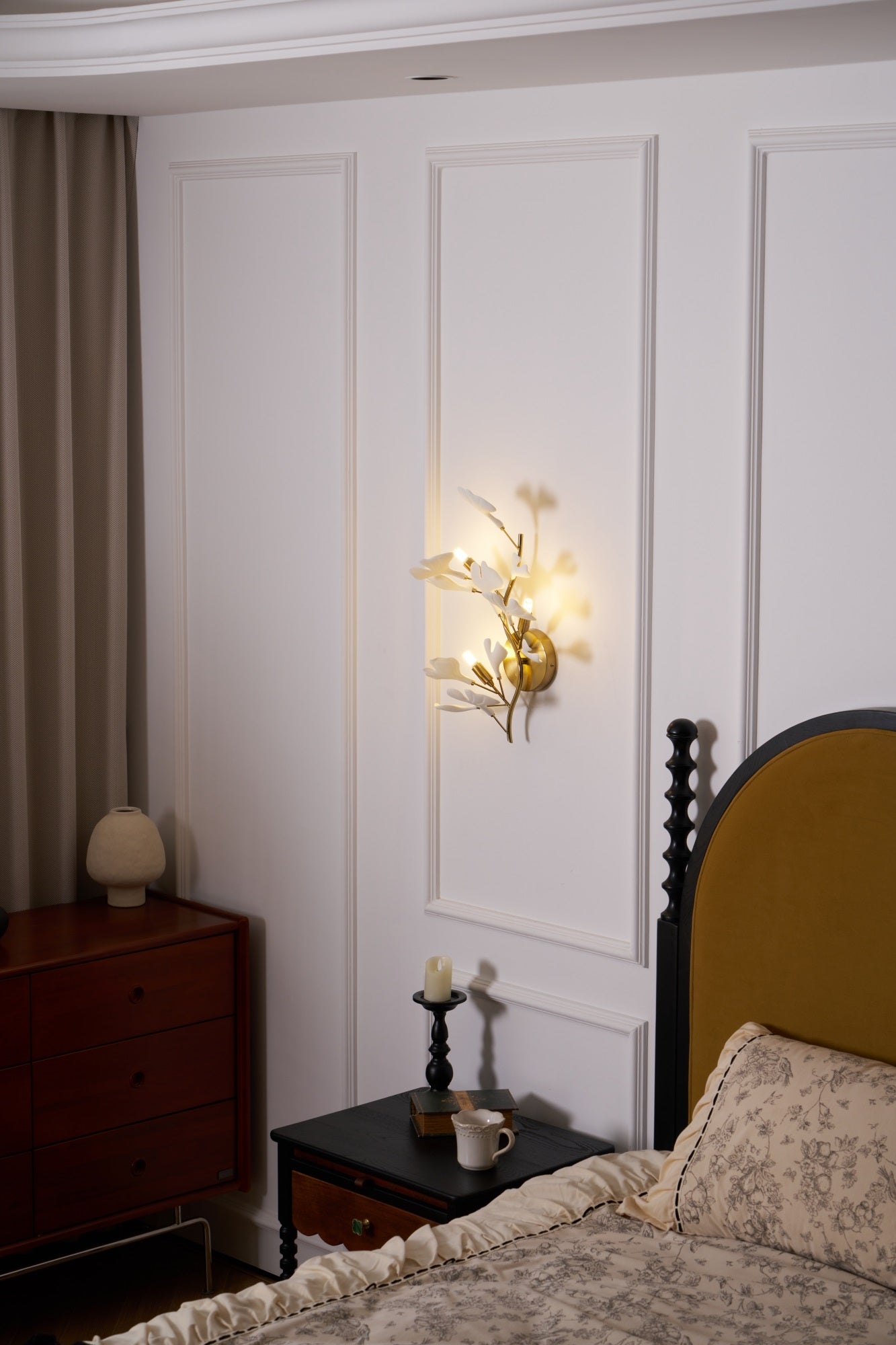 Wylie Applique Murale Postmoderne Luxe Gingko Céramique