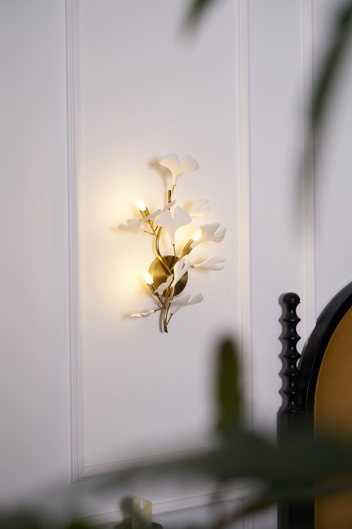 Wylie Applique Murale Postmoderne Luxe Gingko Céramique