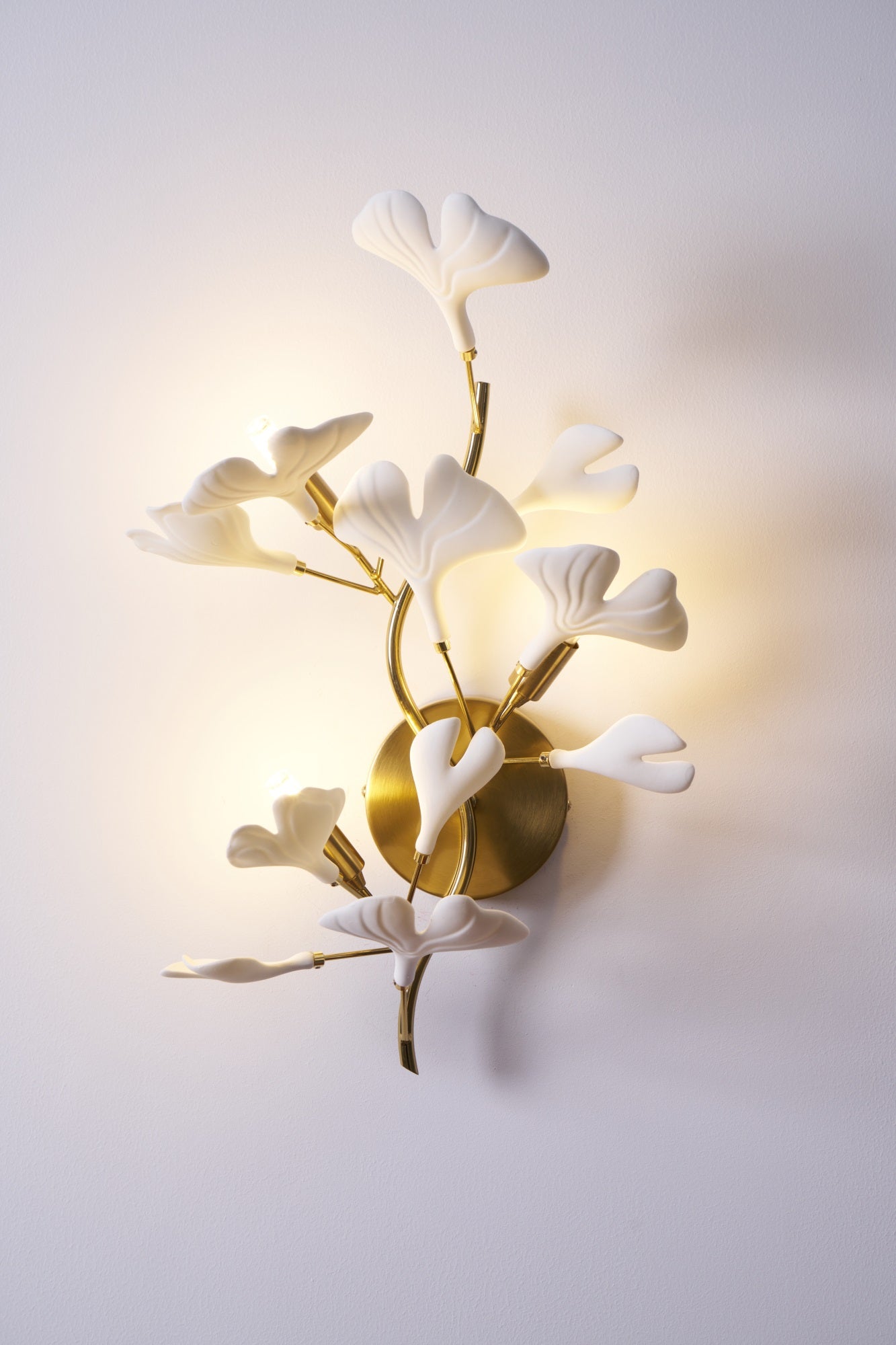 Wylie Applique Murale Postmoderne Luxe Gingko Céramique