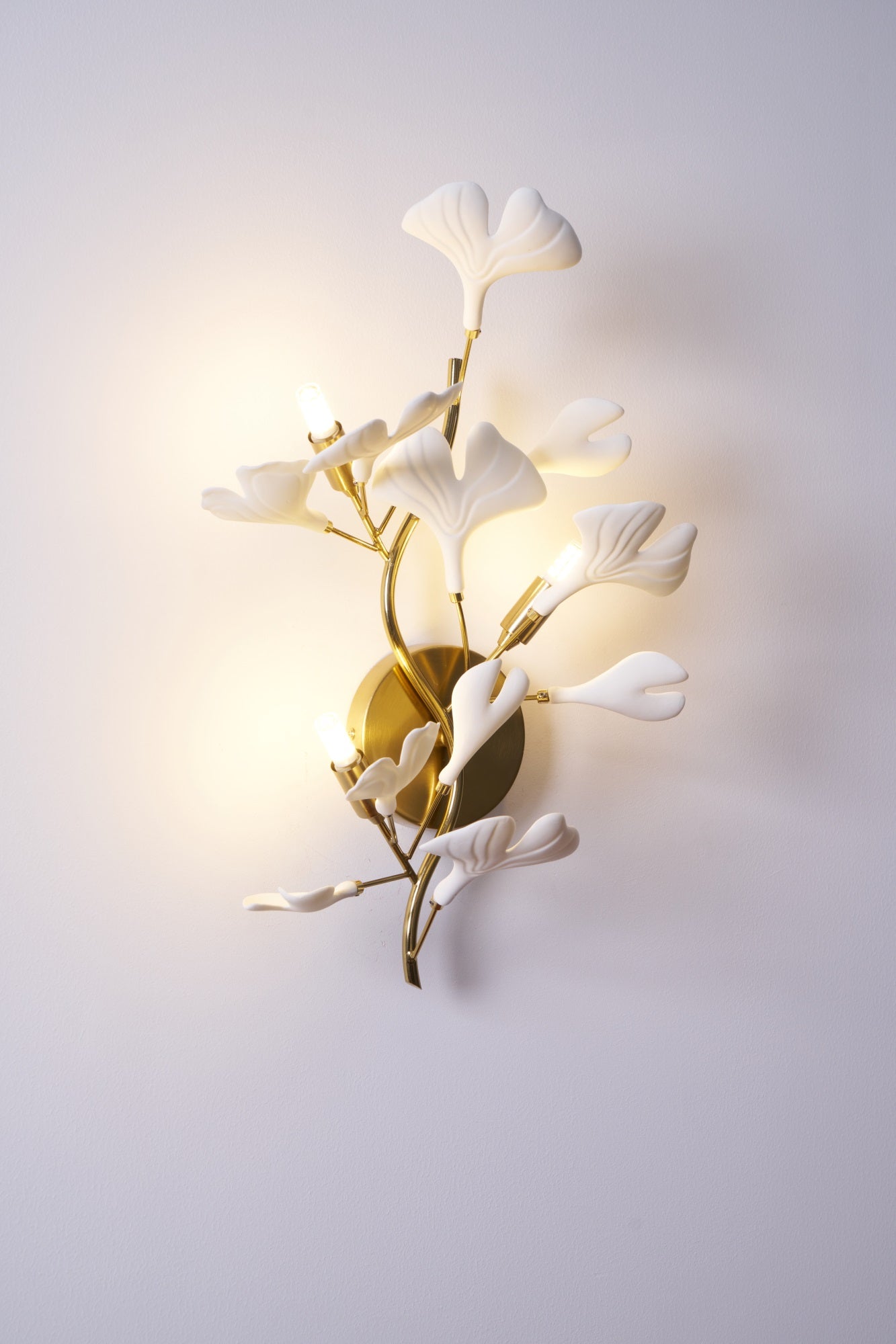 Wylie Applique Murale Postmoderne Luxe Gingko Céramique