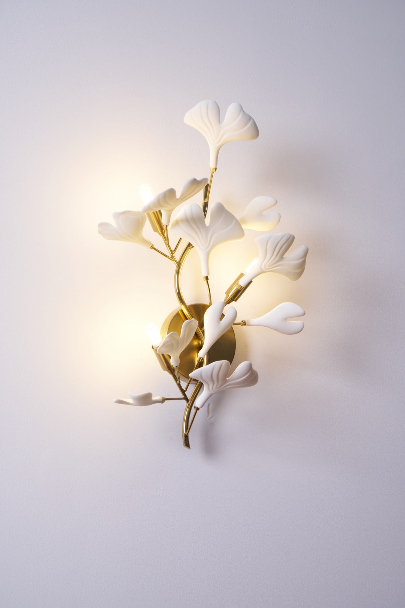 Wylie Applique Murale Postmoderne Luxe Gingko Céramique