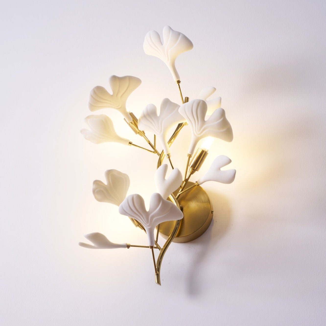 Wylie Applique Murale Postmoderne Luxe Gingko Céramique
