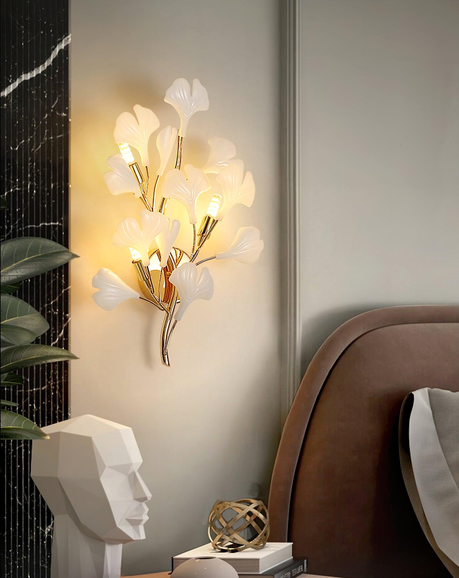 Wylie Applique Murale Postmoderne Luxe Gingko Céramique