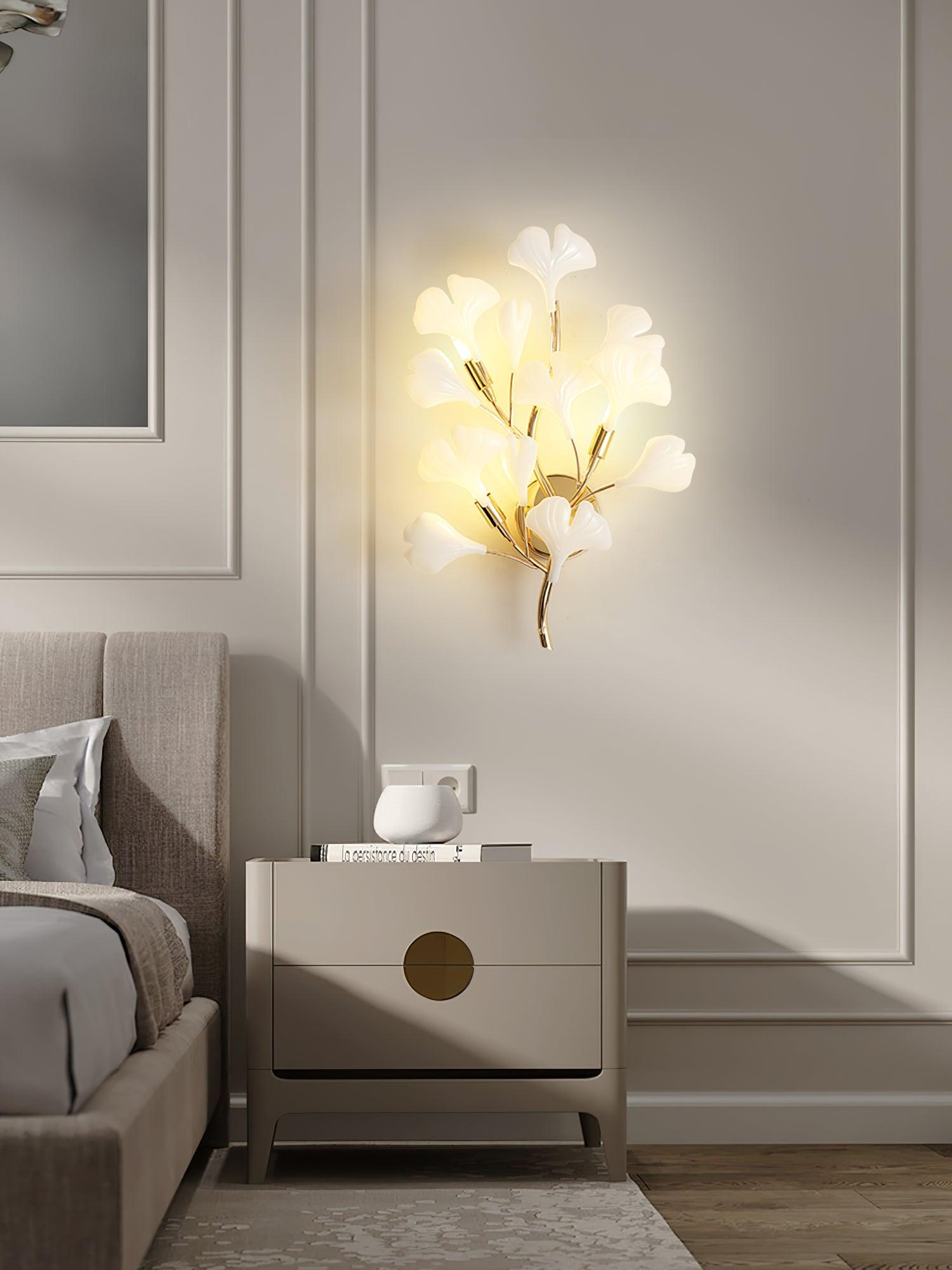 Wylie Applique Murale Postmoderne Luxe Gingko Céramique