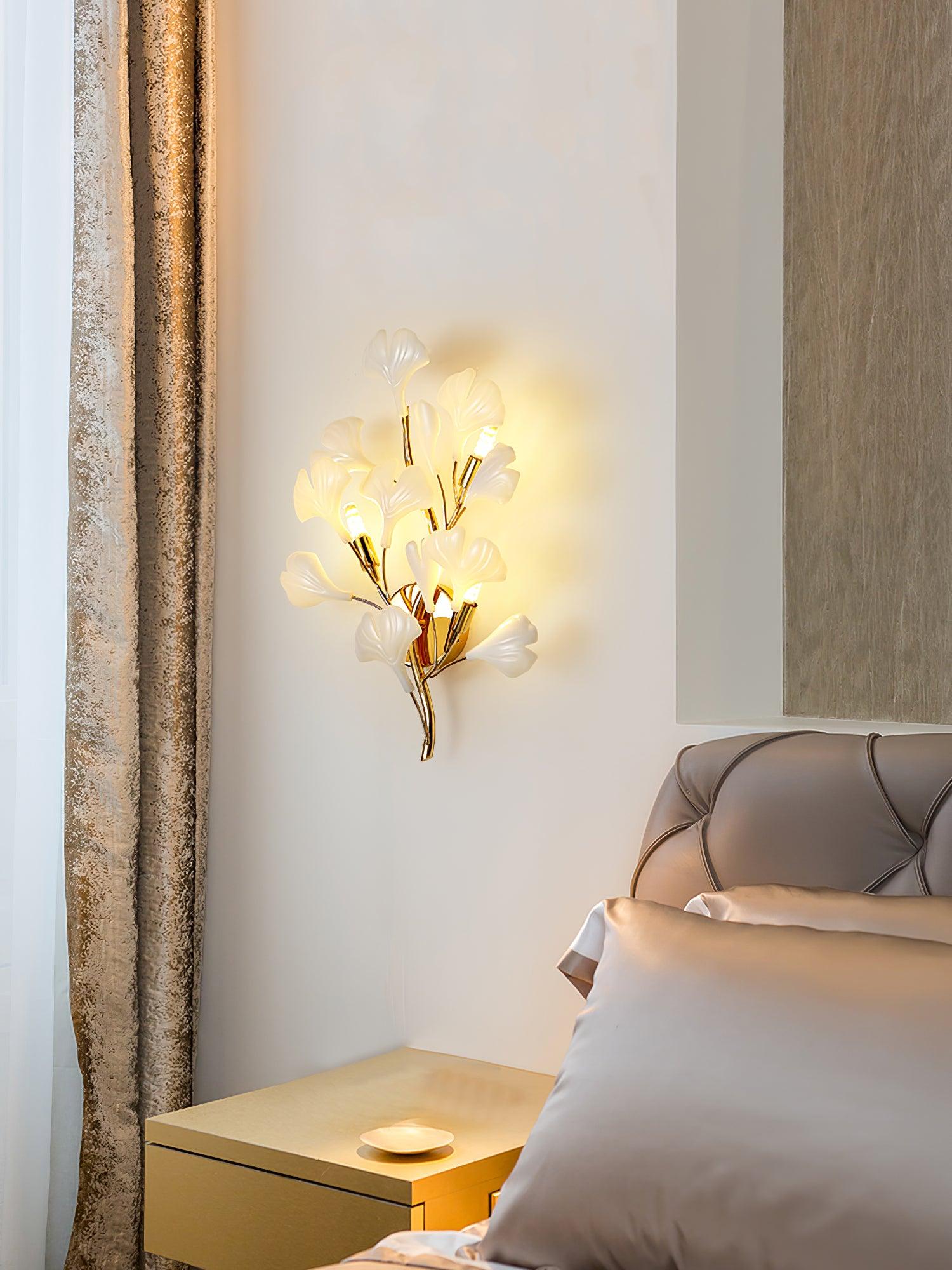 Wylie Applique Murale Postmoderne Luxe Gingko Céramique