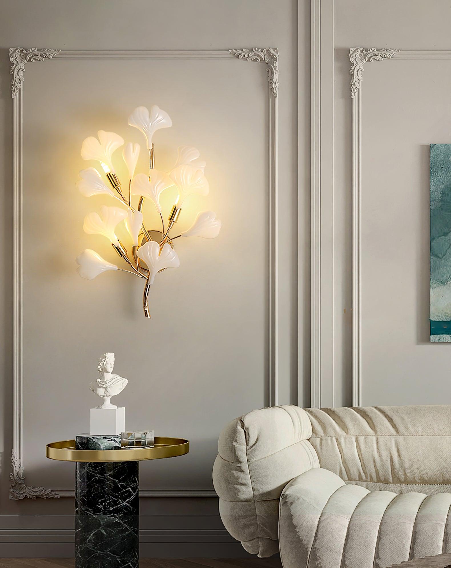 Wylie Applique Murale Postmoderne Luxe Gingko Céramique