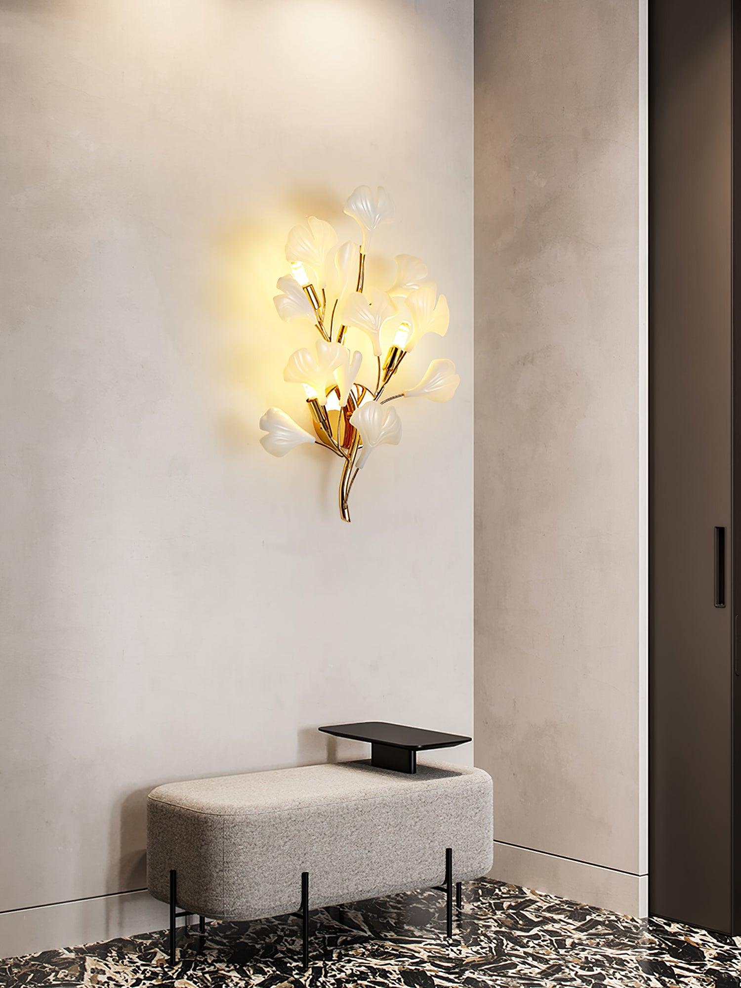 Wylie Applique Murale Postmoderne Luxe Gingko Céramique