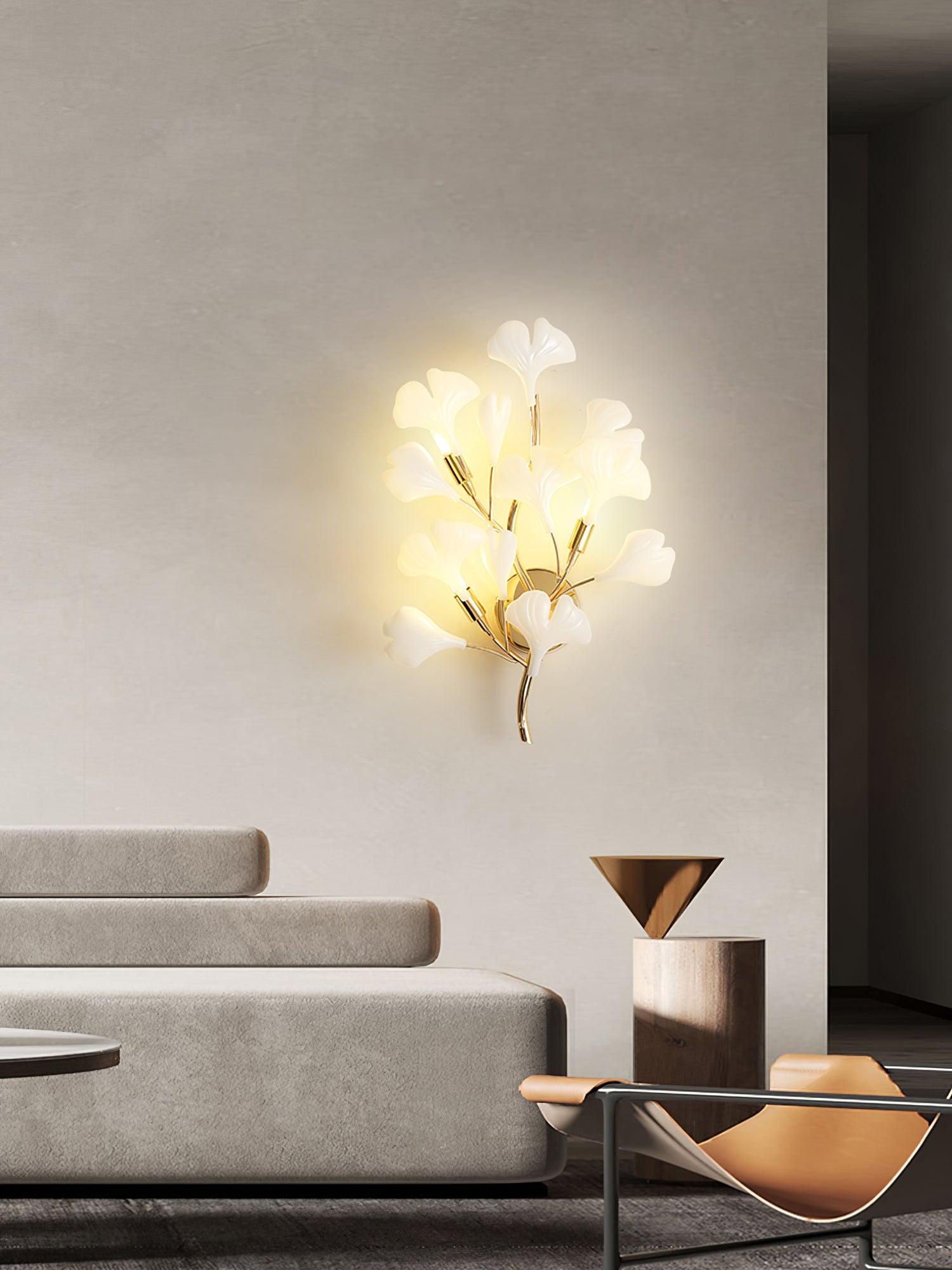 Wylie Applique Murale Postmoderne Luxe Gingko Céramique