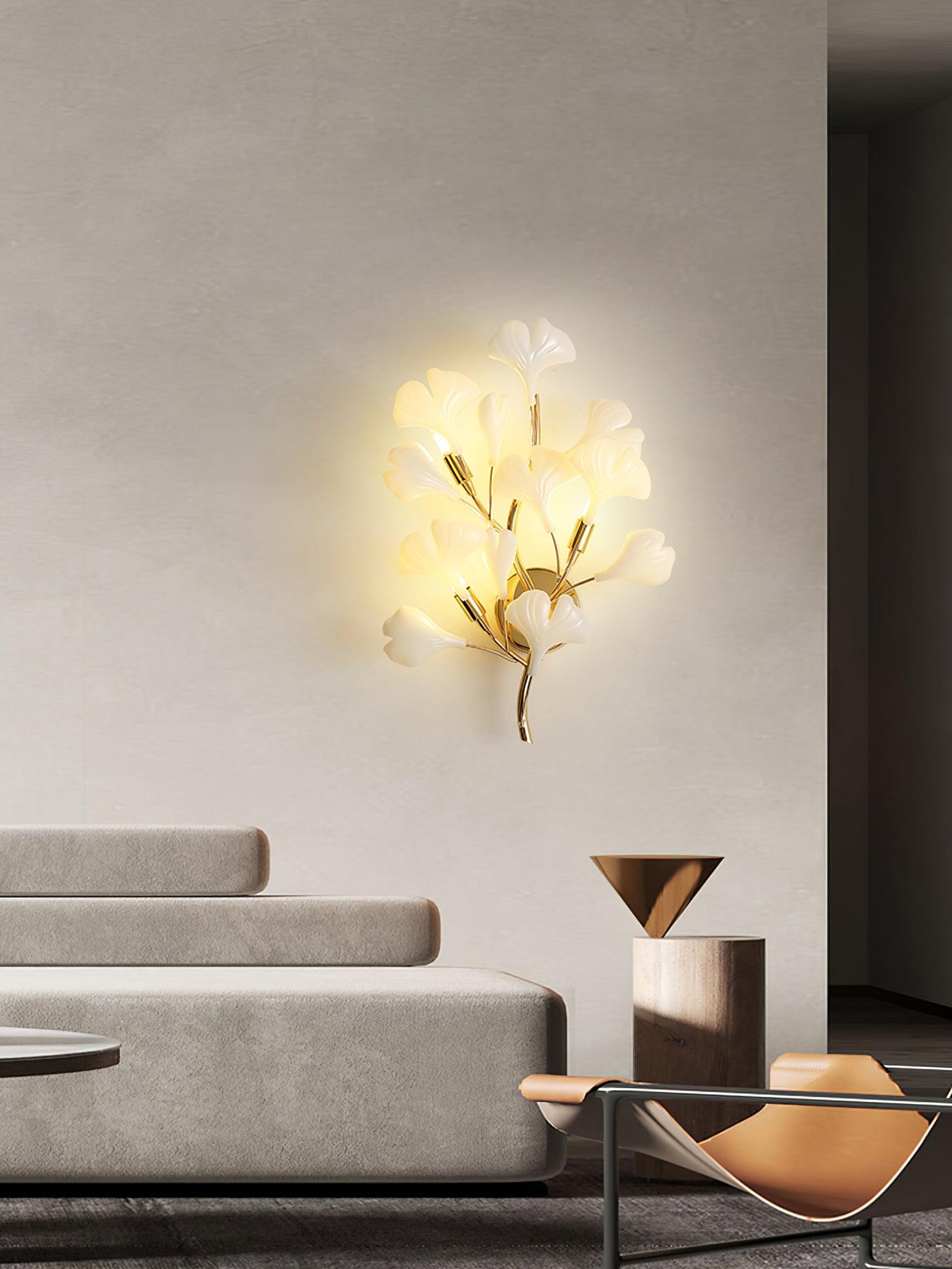 Wylie Applique Murale Postmoderne Luxe Gingko Céramique