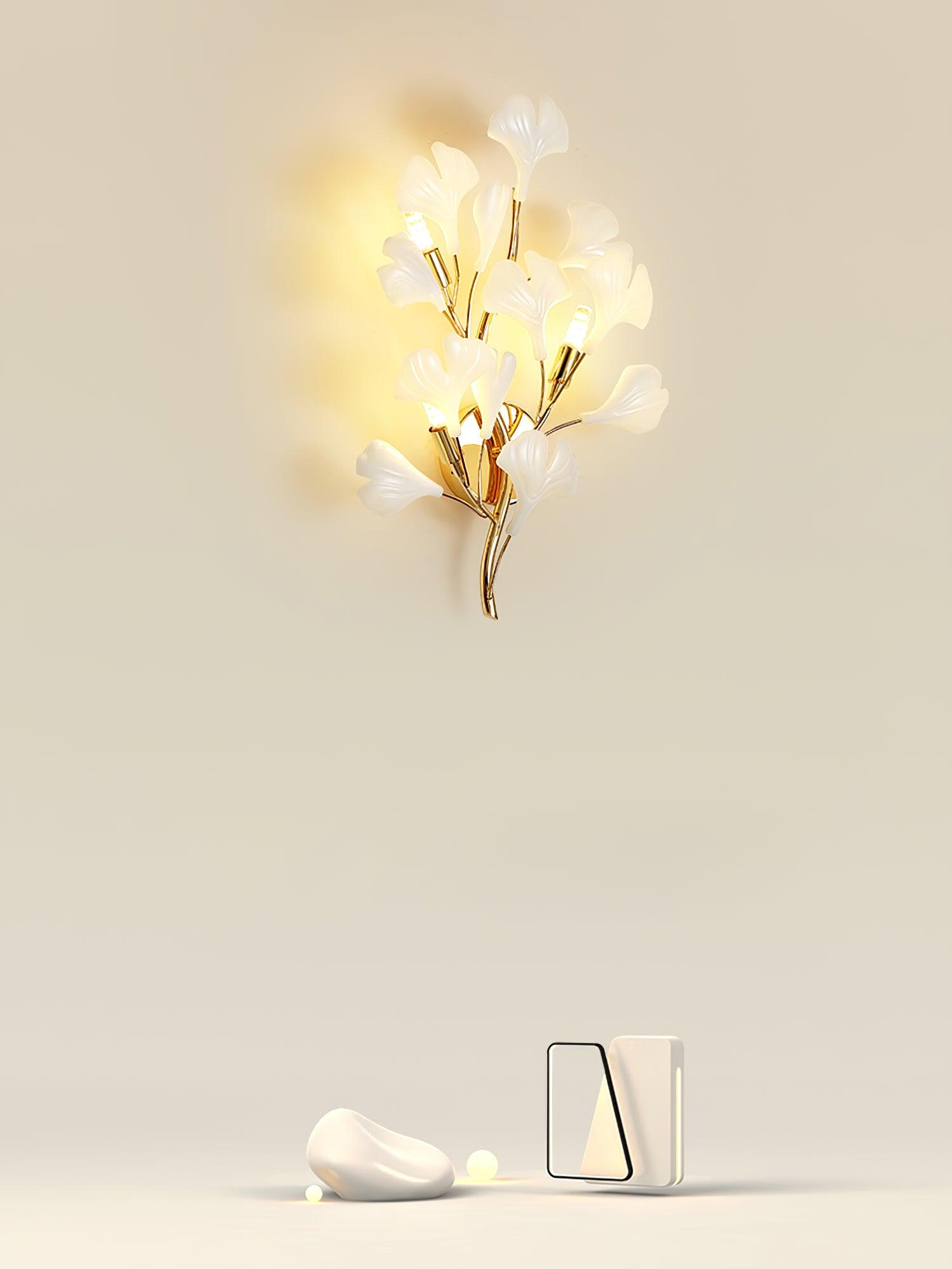 Wylie Applique Murale Postmoderne Luxe Gingko Céramique