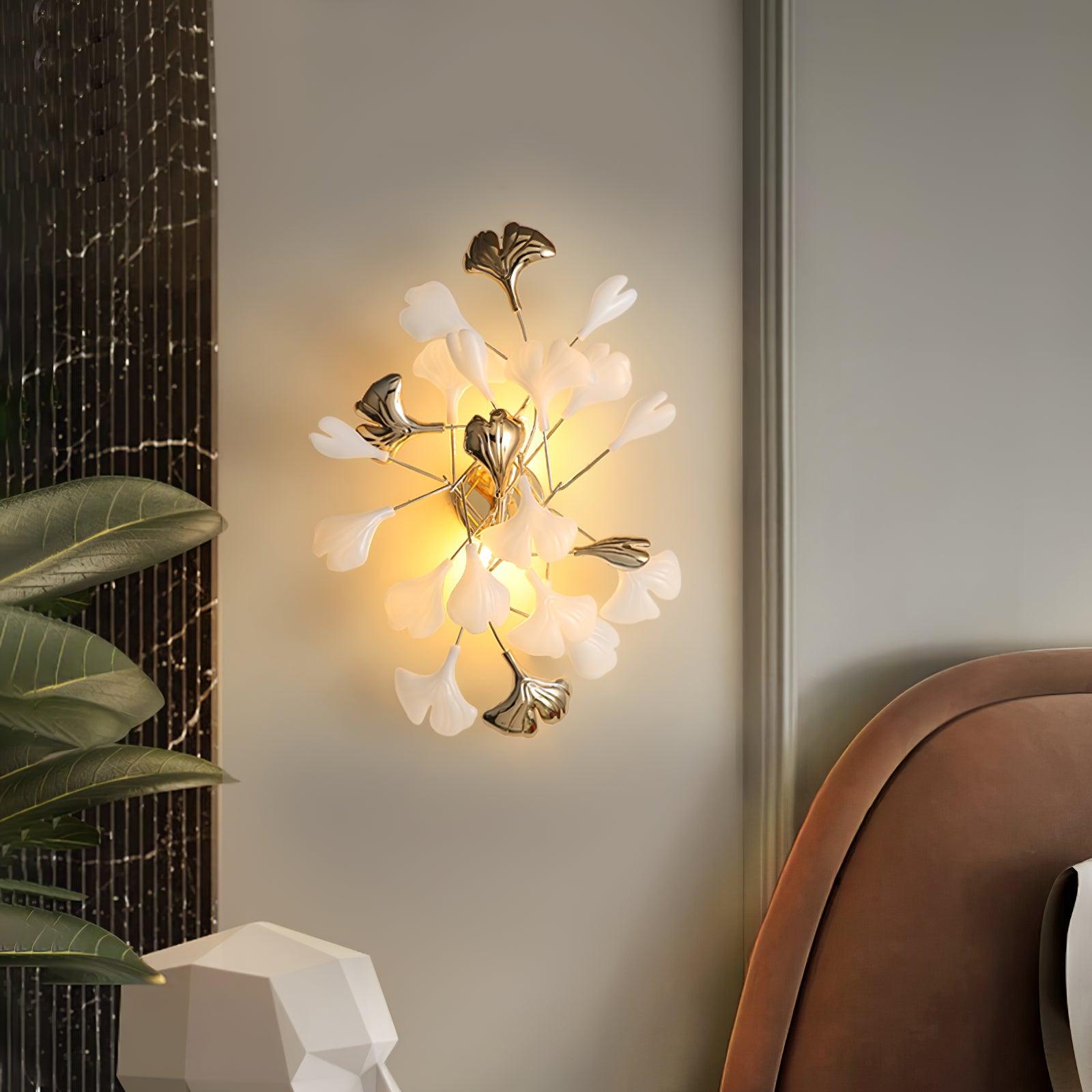 Wylie Applique Murale Postmoderne Luxe Gingko Céramique