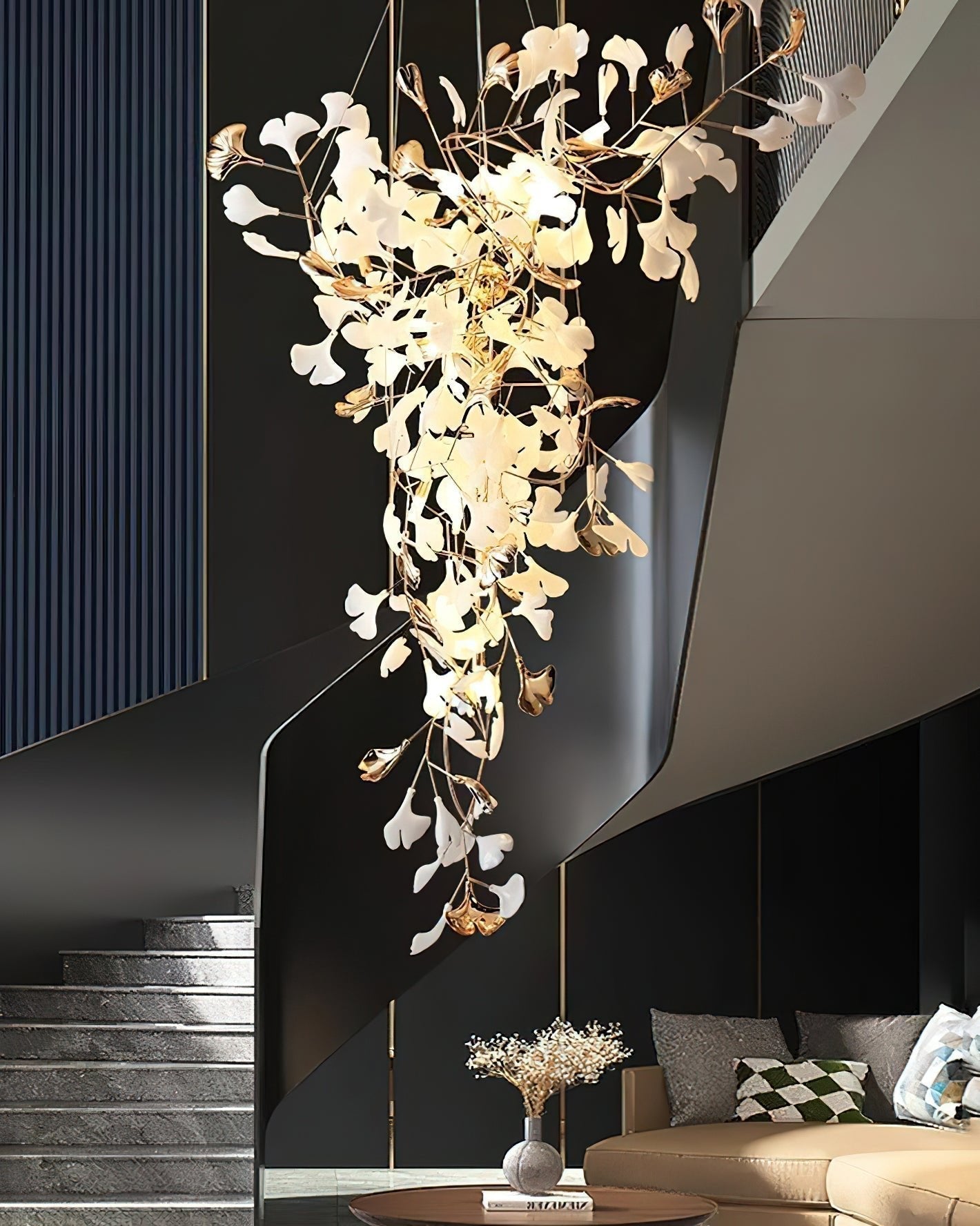 Olivia Céramique Gingko Lustre Pointe Volant