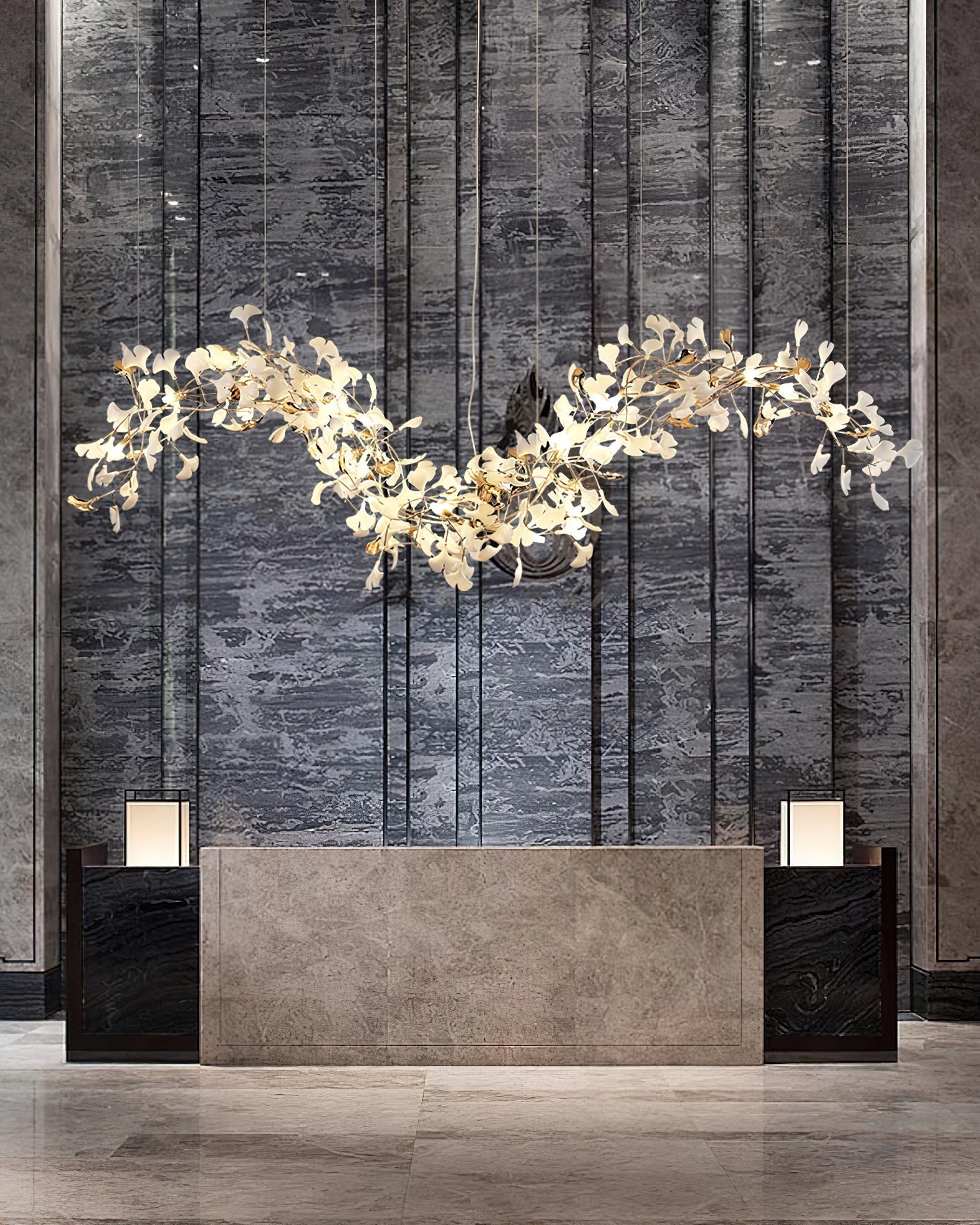 Olivia Céramique Gingko Lustre Pointe Volant