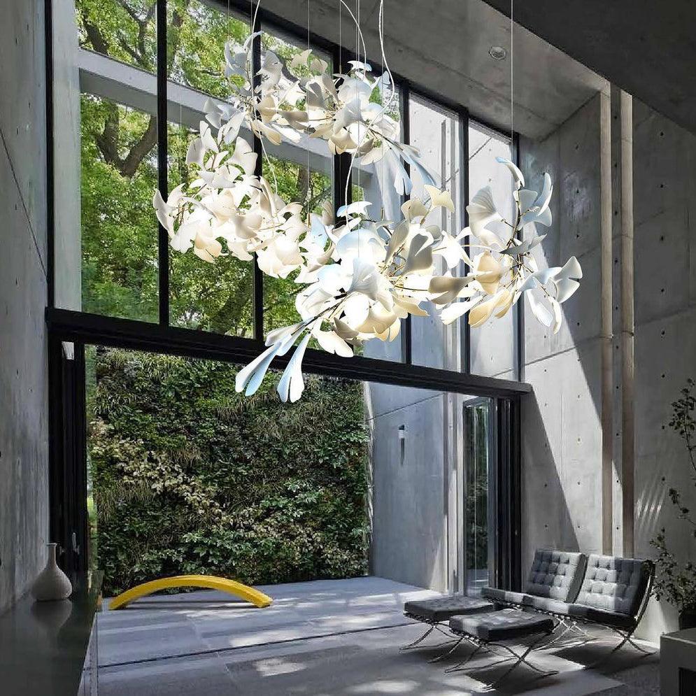 Bloom Lustre Moderne Abat-jour Céramique Feuille