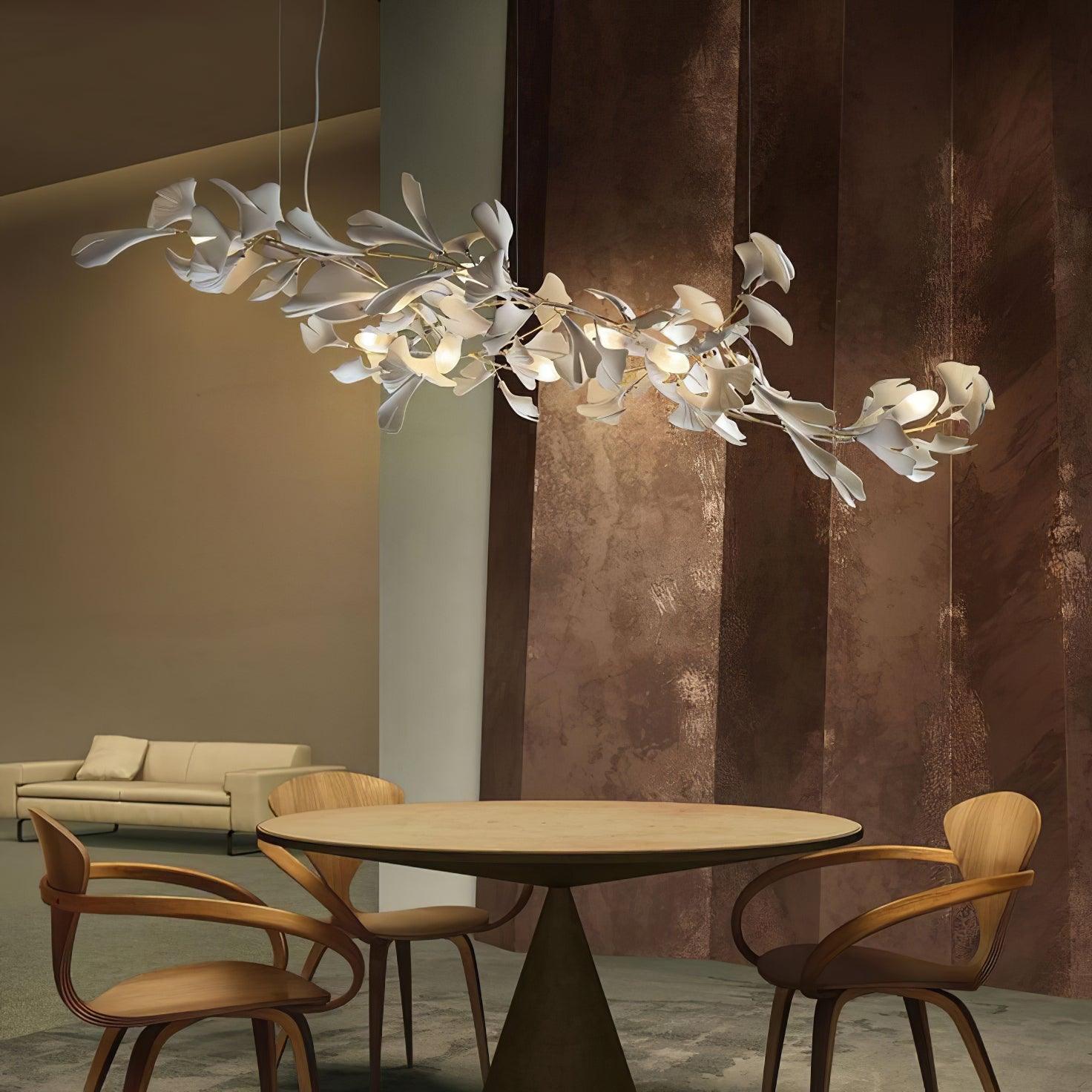 Bloom Lustre Moderne Abat-jour Céramique Feuille