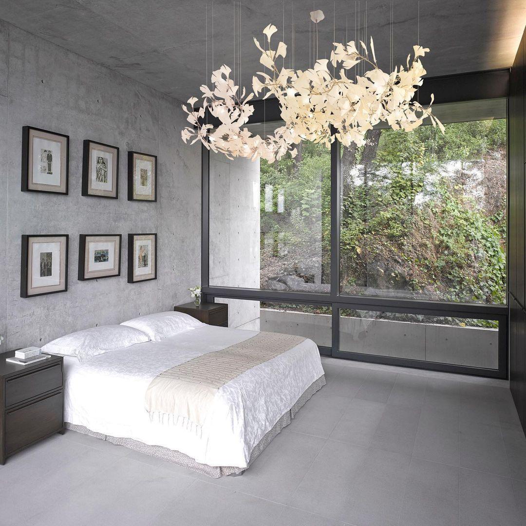 Bloom Lustre Moderne Abat-jour Céramique Feuille
