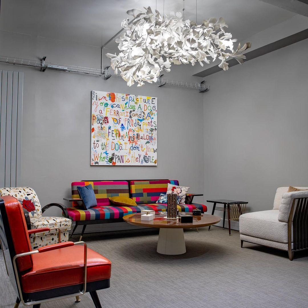 Bloom Lustre Moderne Abat-jour Céramique Feuille