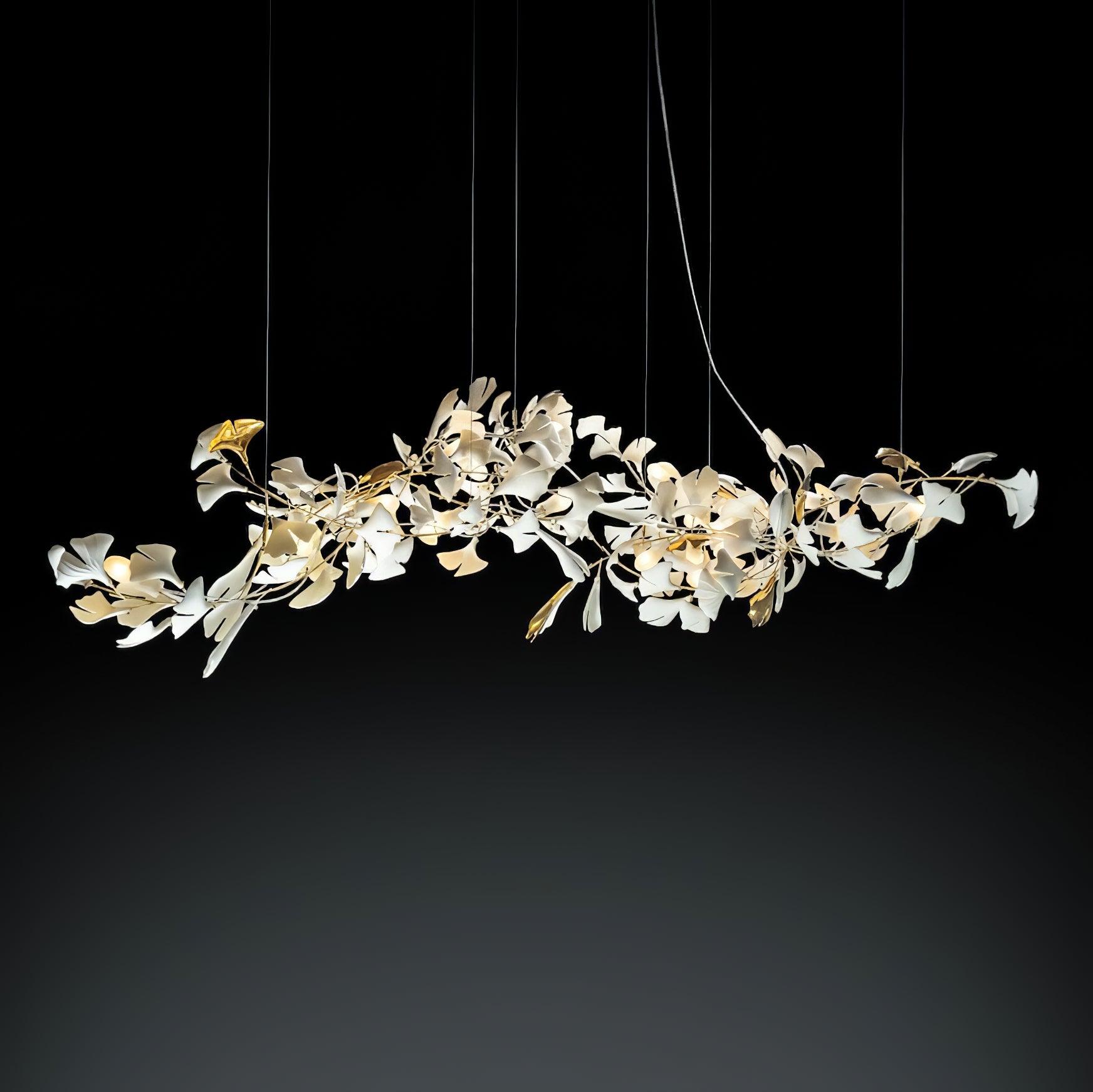 Bloom Lustre Moderne Abat-jour Céramique Feuille