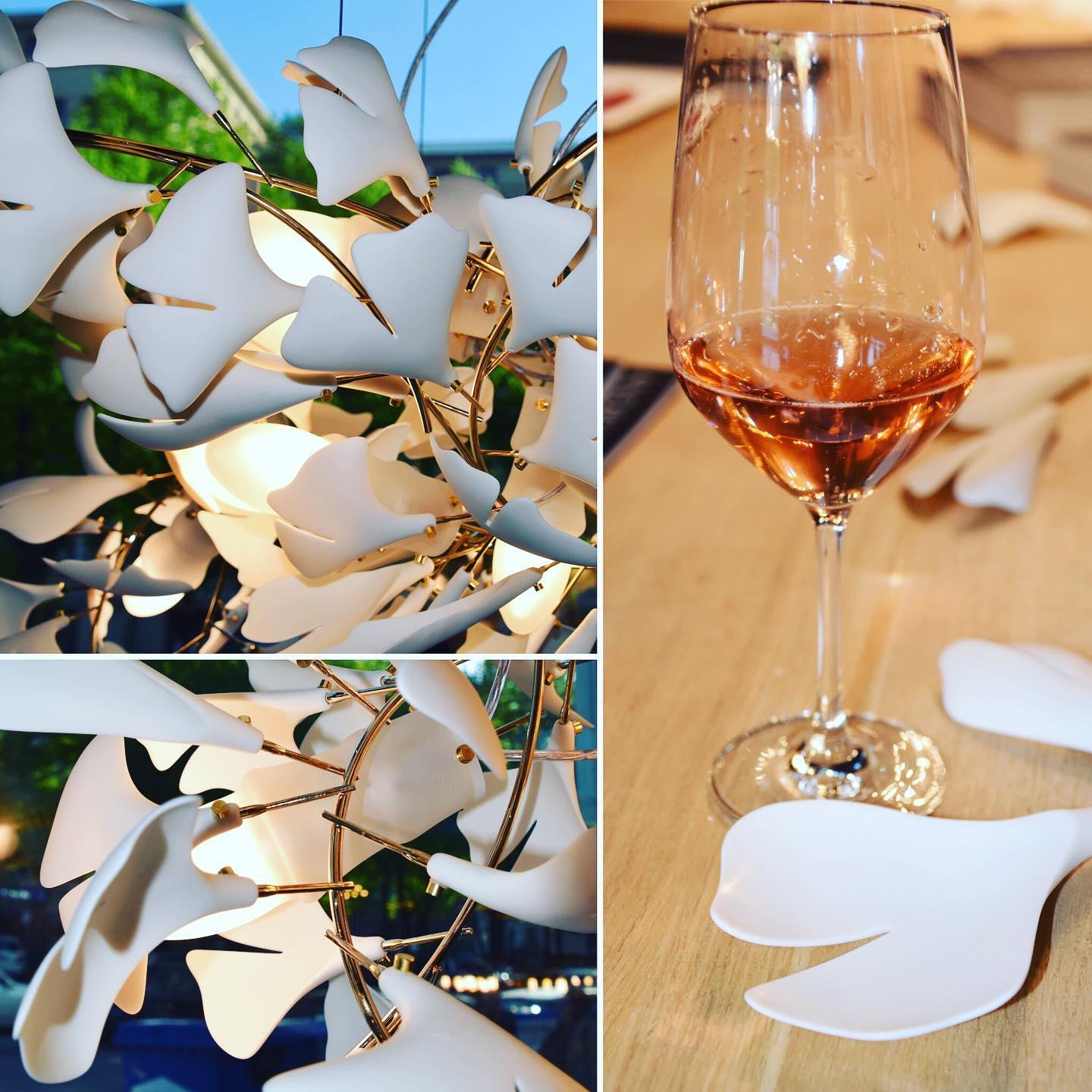 Bloom Lustre Moderne Abat-jour Céramique Feuille