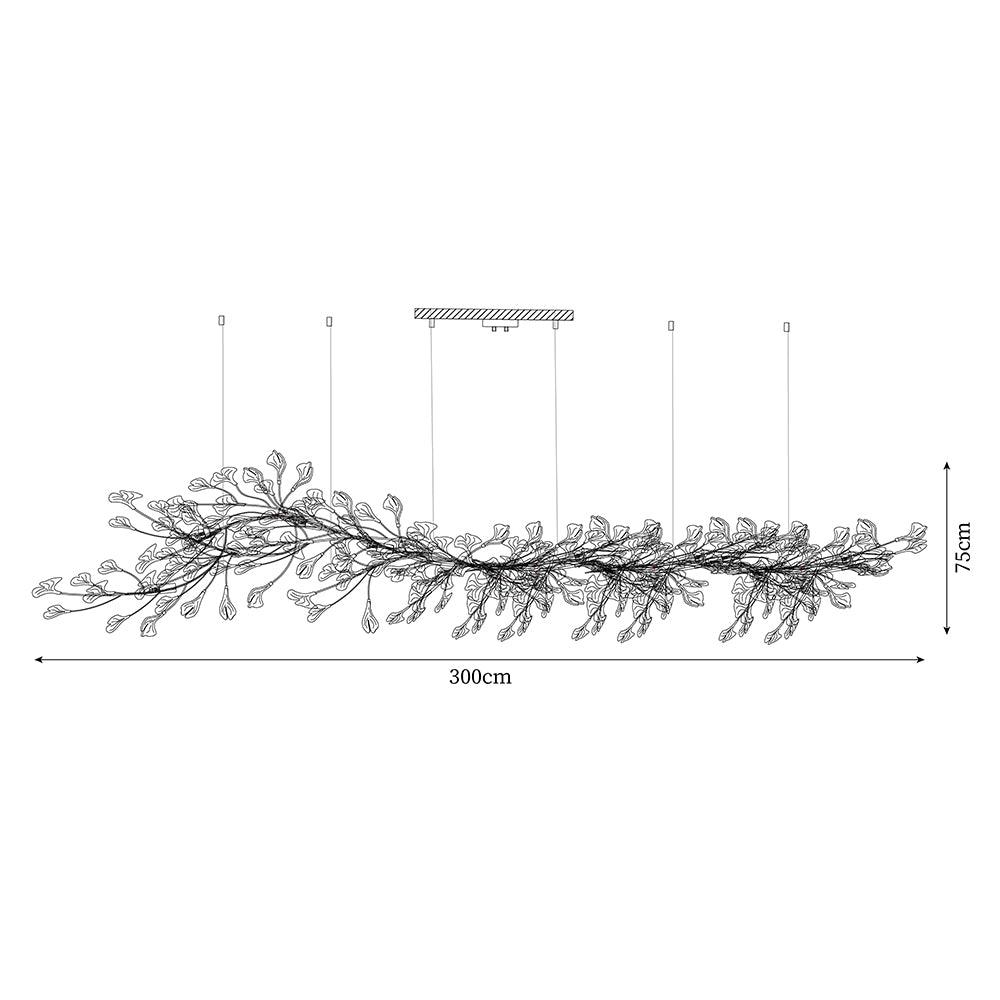 Bloom Lustre Moderne Abat-jour Céramique Feuille