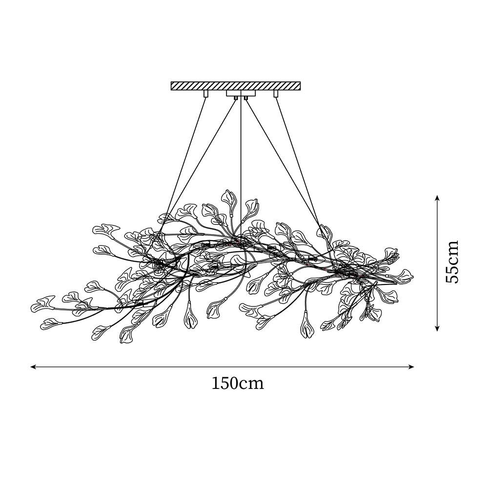 Bloom Lustre Moderne Abat-jour Céramique Feuille