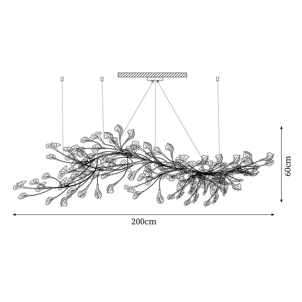 Bloom Lustre Moderne Abat-jour Céramique Feuille