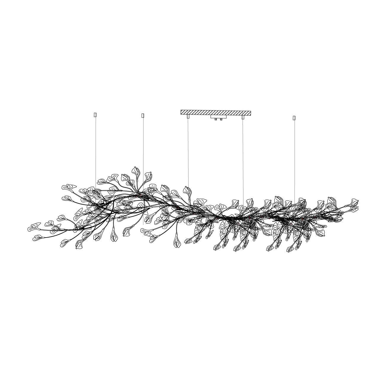 Bloom Lustre Moderne Abat-jour Céramique Feuille