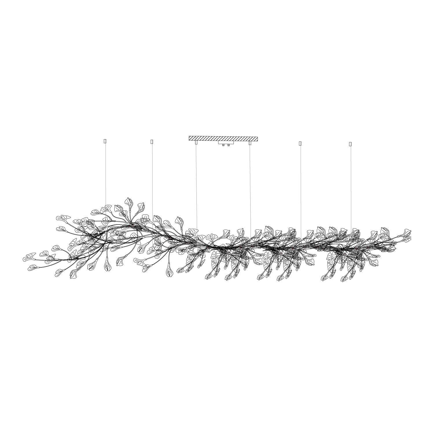 Bloom Lustre Moderne Abat-jour Céramique Feuille