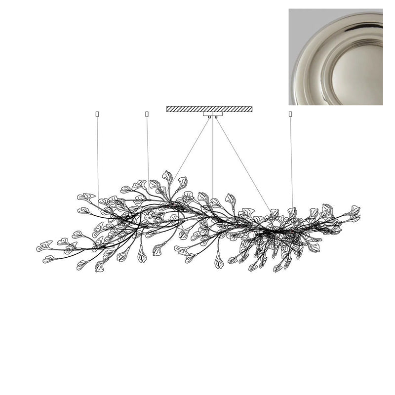 Bloom Lustre Moderne Abat-jour Céramique Feuille