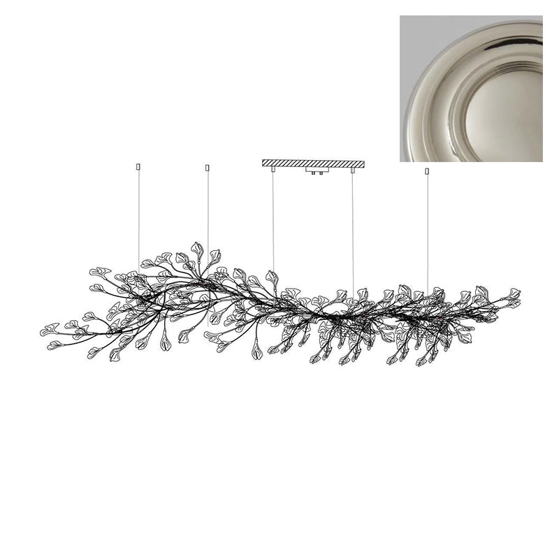 Bloom Lustre Moderne Abat-jour Céramique Feuille