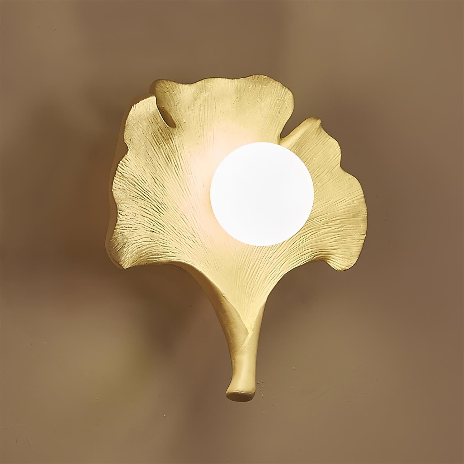 Olivia Applique Murale Forme Feuille de Ginkgo